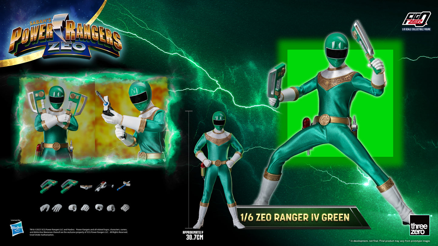Threezero: Rerun Power Rangers Zeo - FigZero 1/6 Zeo Ranger IV Green