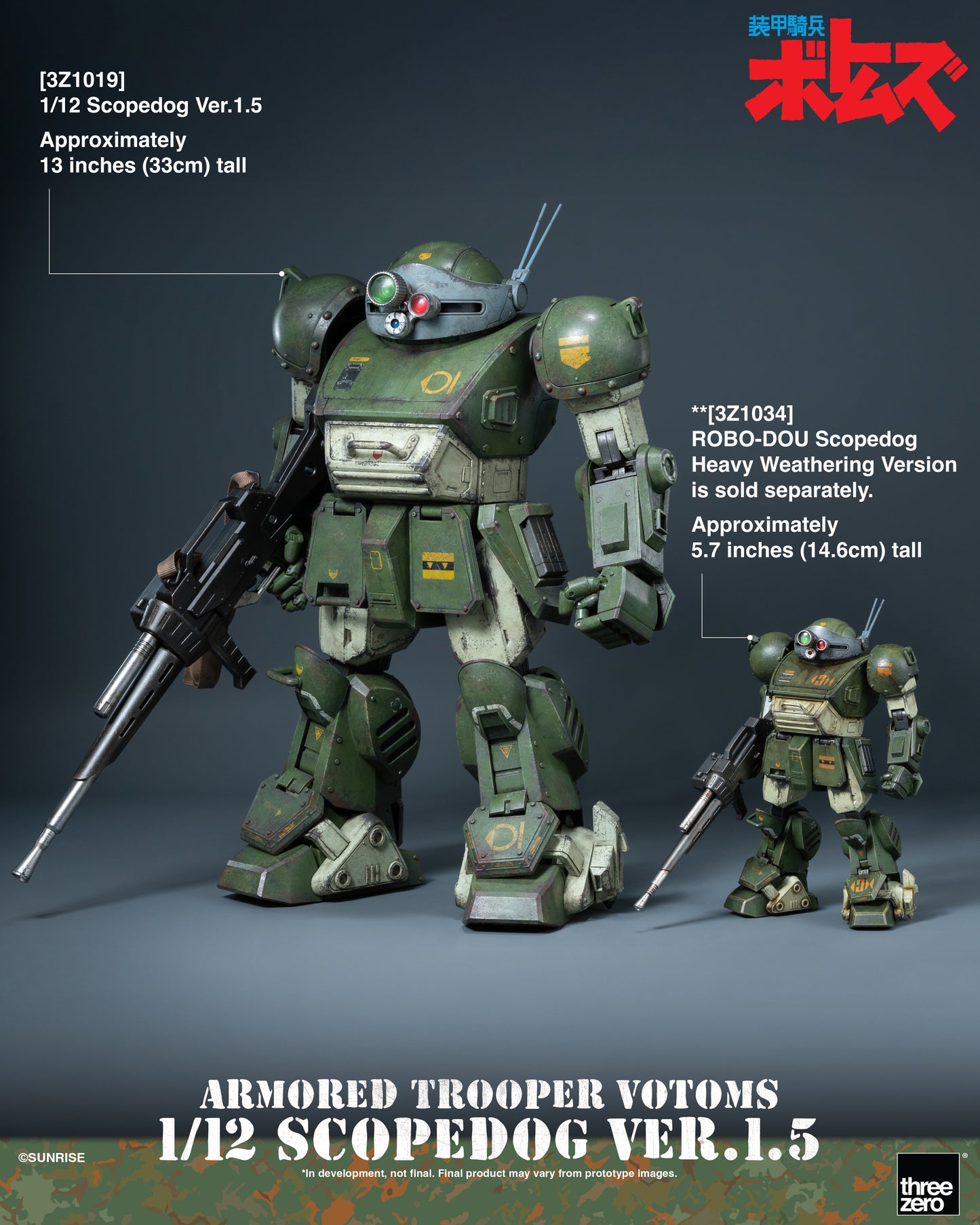 Threezero: Armored Trooper VOTOMS 1/12 Scopedog Ver.1.5
