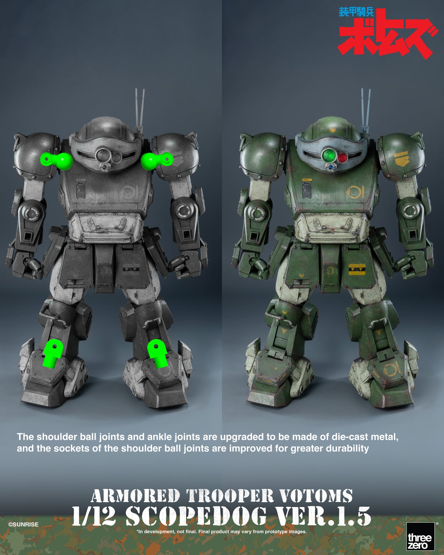 Threezero: Armored Trooper VOTOMS 1/12 Scopedog Ver.1.5