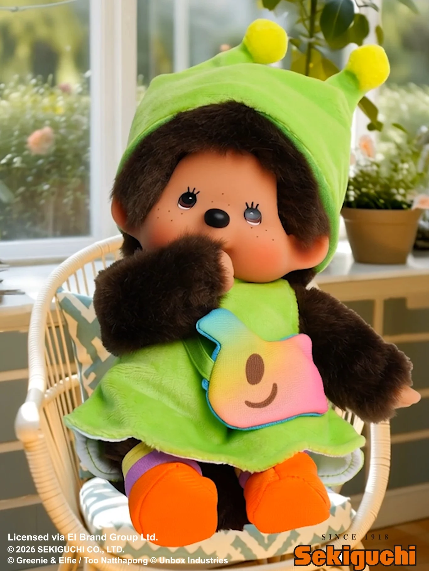 Monchhichi X Greenie Edition Official Crossover Plush