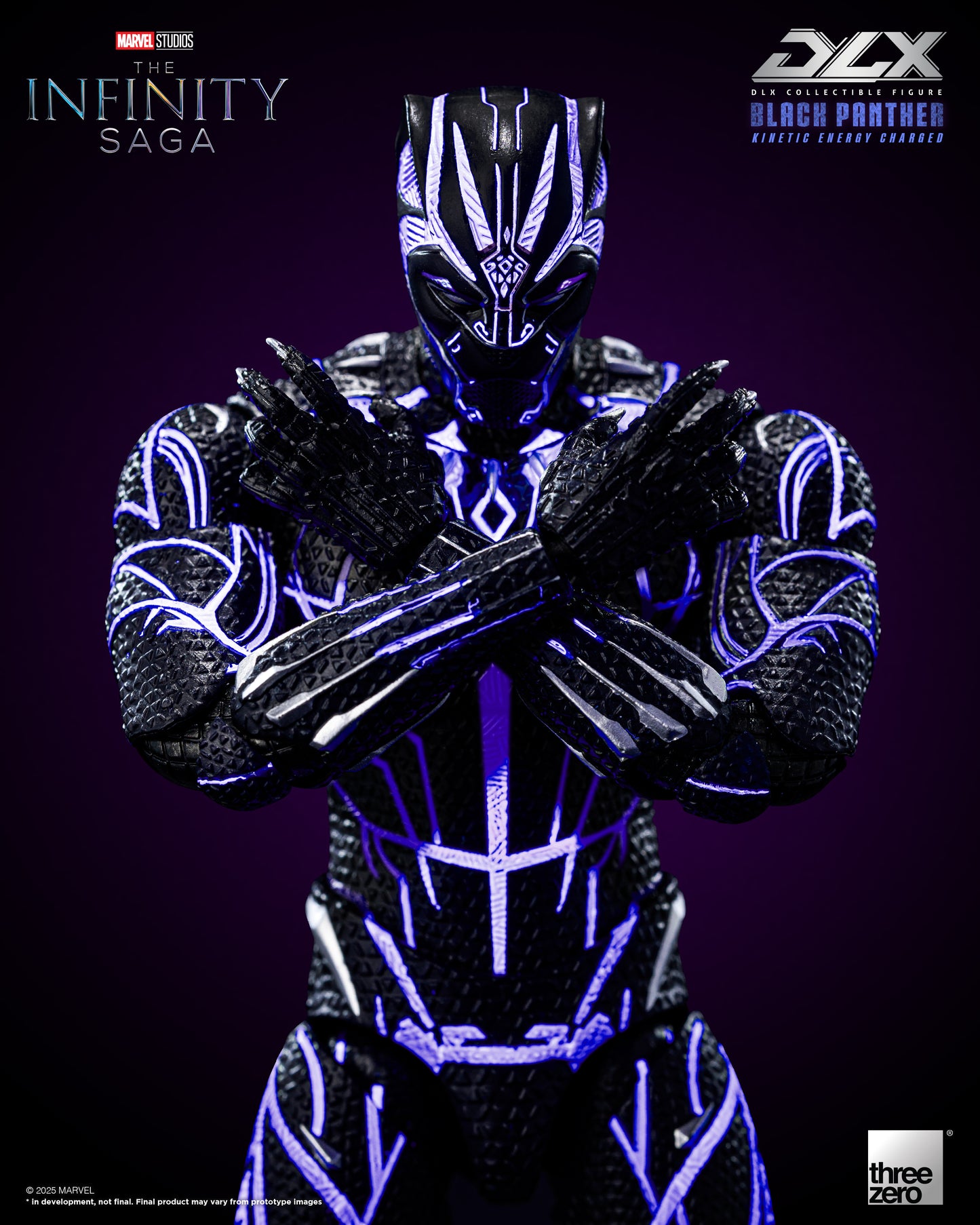 Threezero: Marvel Studios: The Infinity Saga- DLX Black Panther (Kinetic Energy Charged)