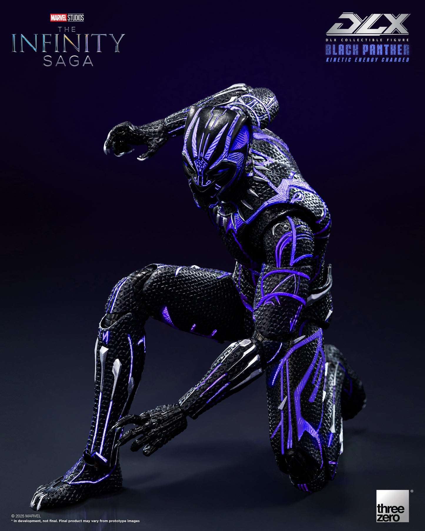 Threezero: Marvel Studios: The Infinity Saga- DLX Black Panther (Kinetic Energy Charged)