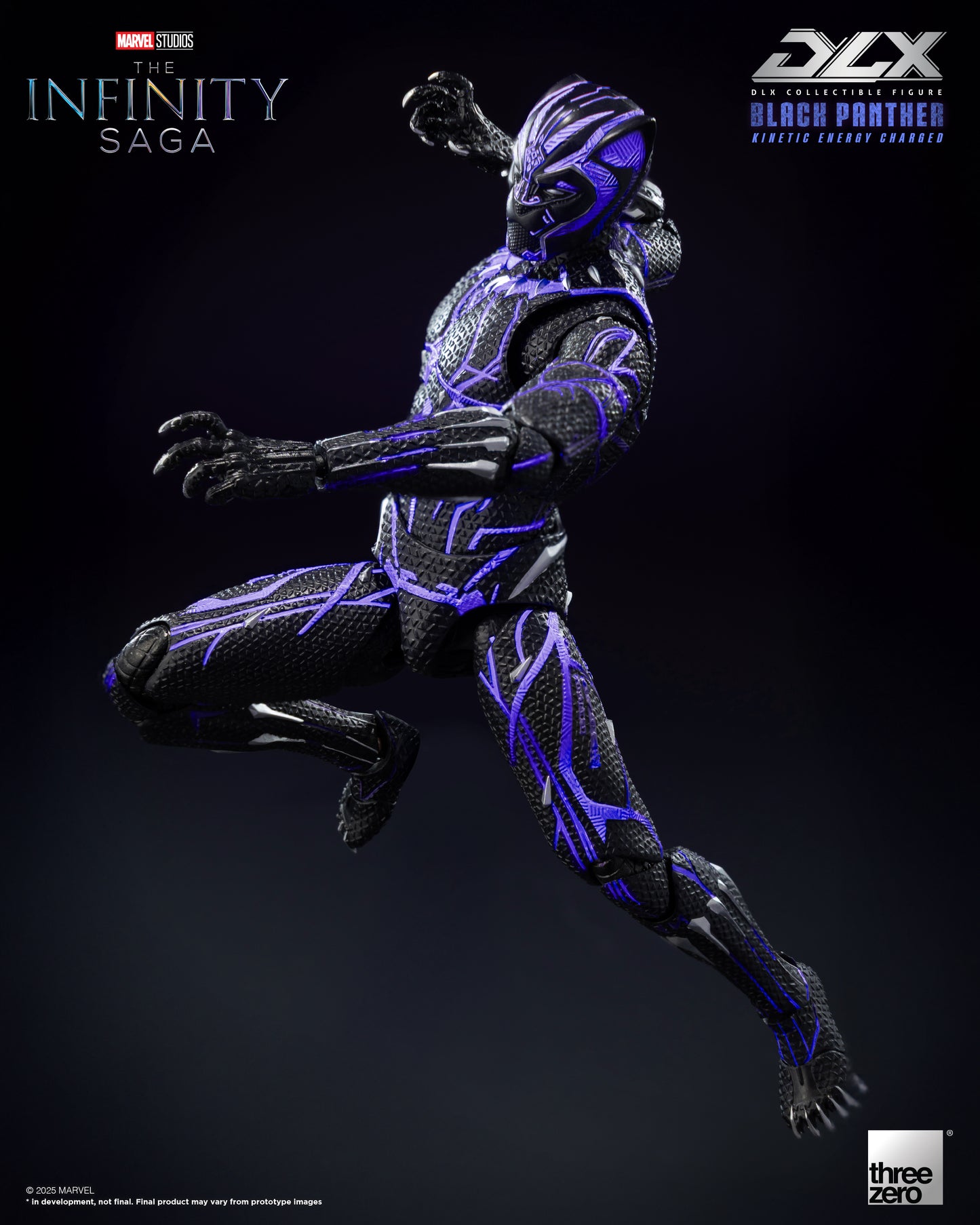 Threezero: Marvel Studios: The Infinity Saga- DLX Black Panther (Kinetic Energy Charged)
