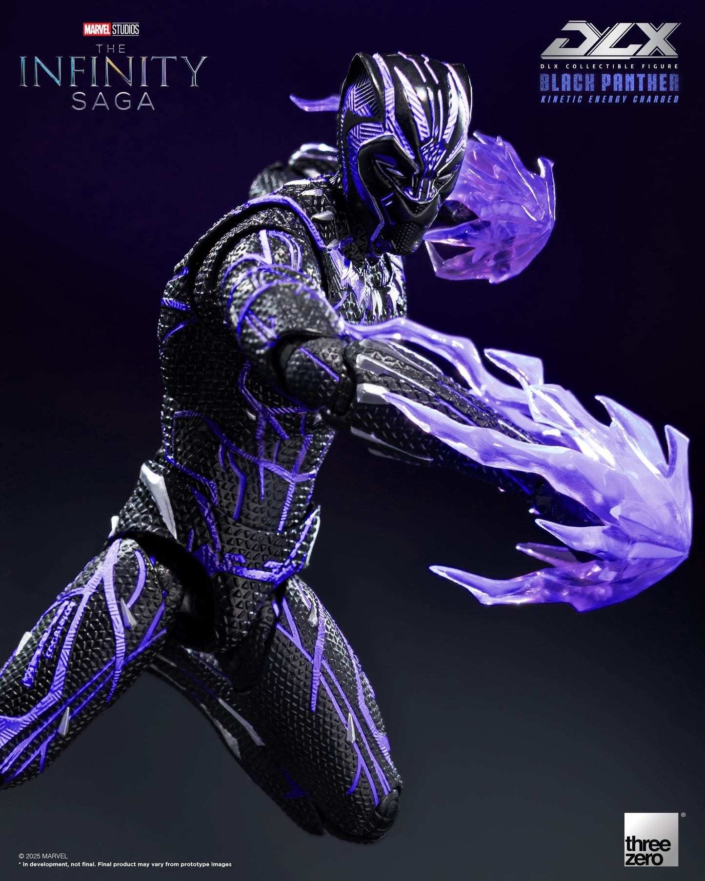 Threezero: Marvel Studios: The Infinity Saga- DLX Black Panther (Kinetic Energy Charged)