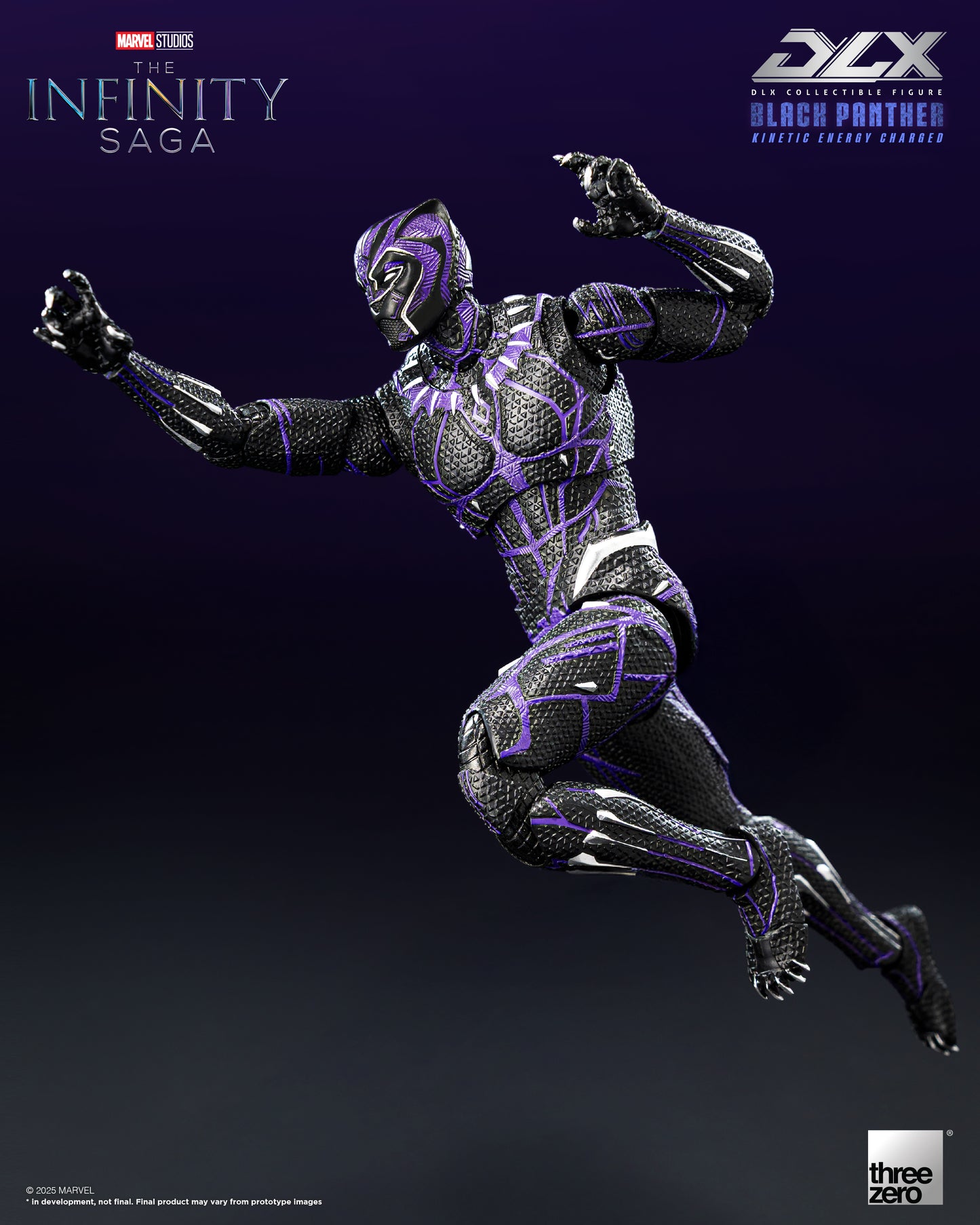 Threezero: Marvel Studios: The Infinity Saga- DLX Black Panther (Kinetic Energy Charged)