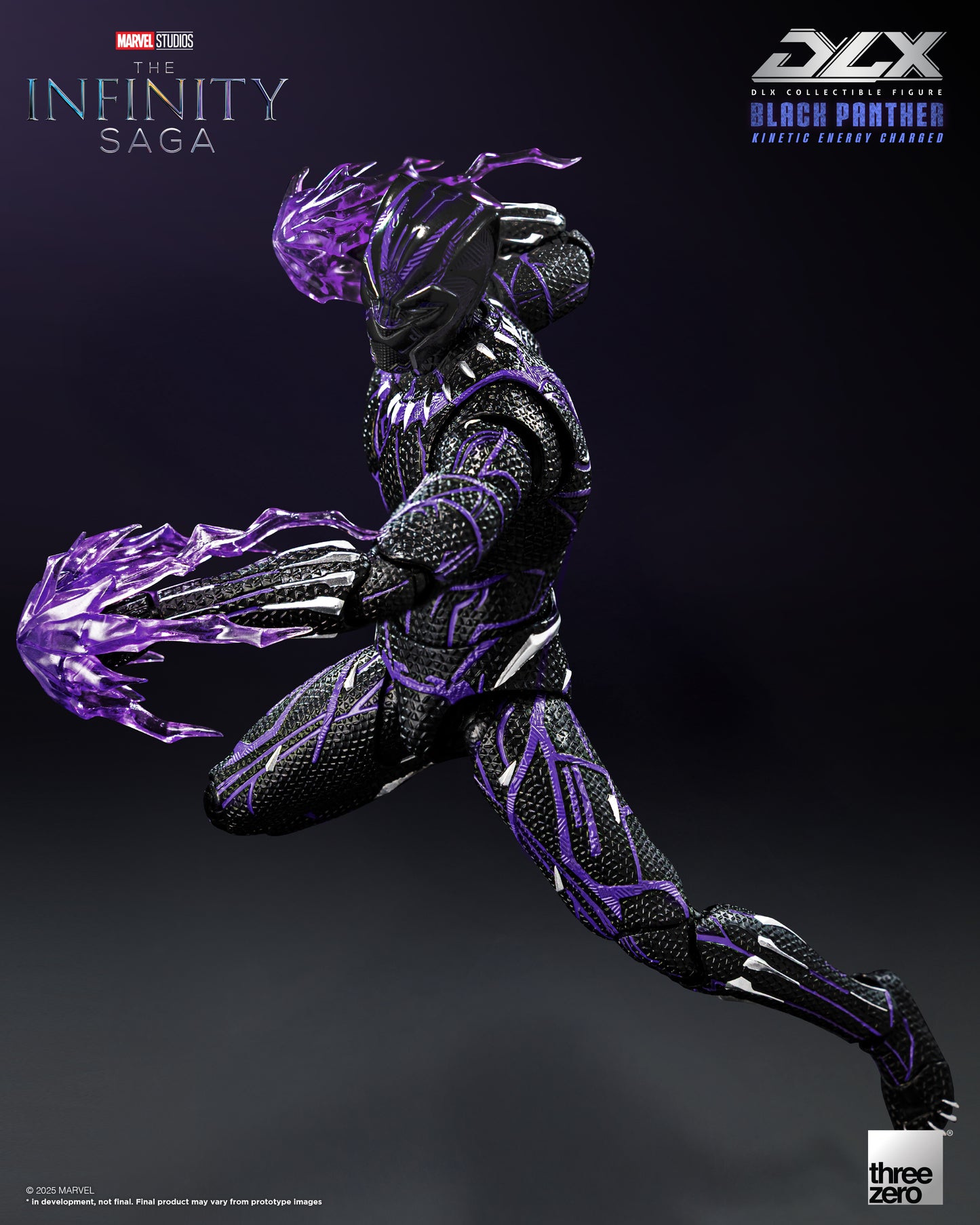 Threezero: Marvel Studios: The Infinity Saga- DLX Black Panther (Kinetic Energy Charged)