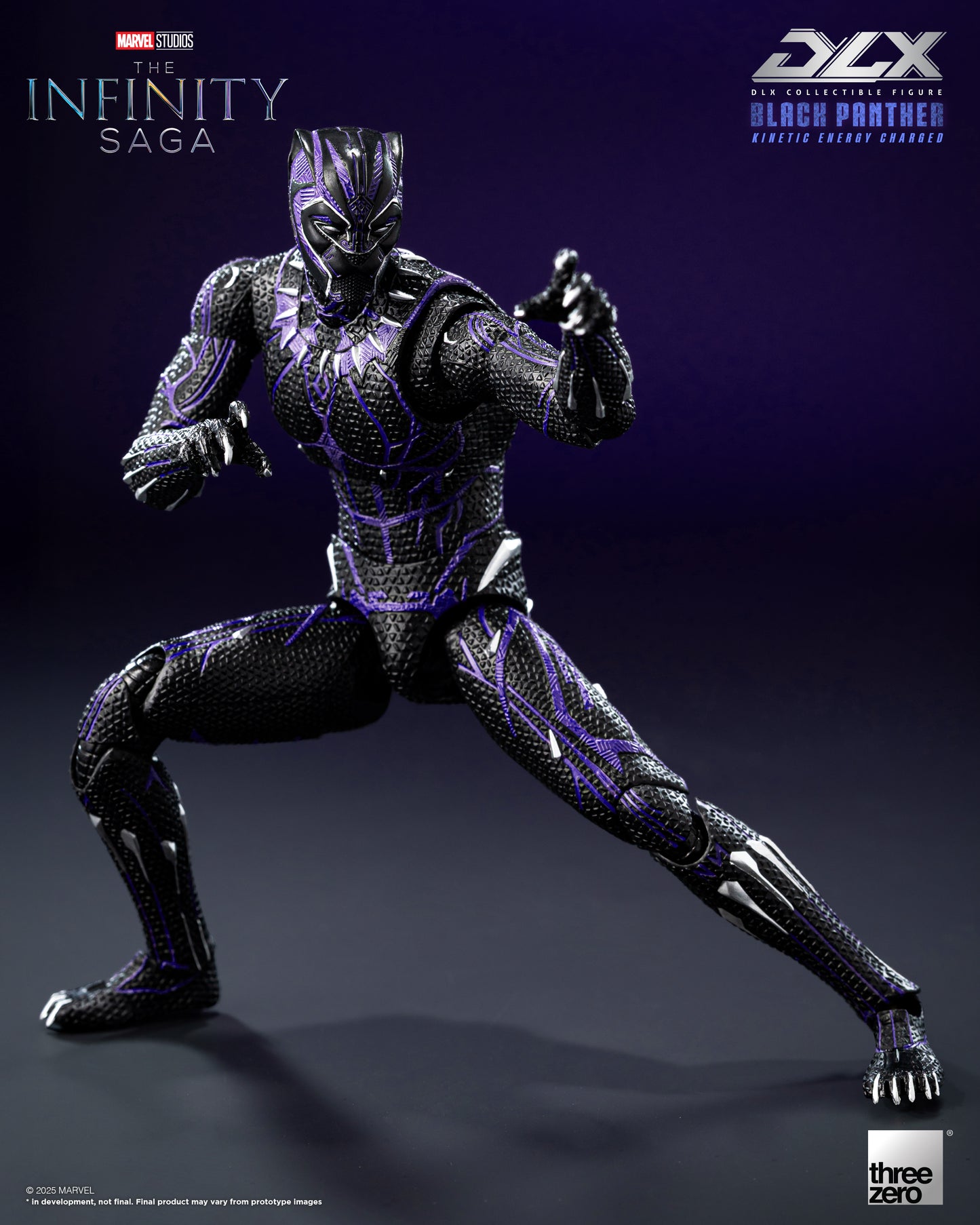 Threezero: Marvel Studios: The Infinity Saga- DLX Black Panther (Kinetic Energy Charged)