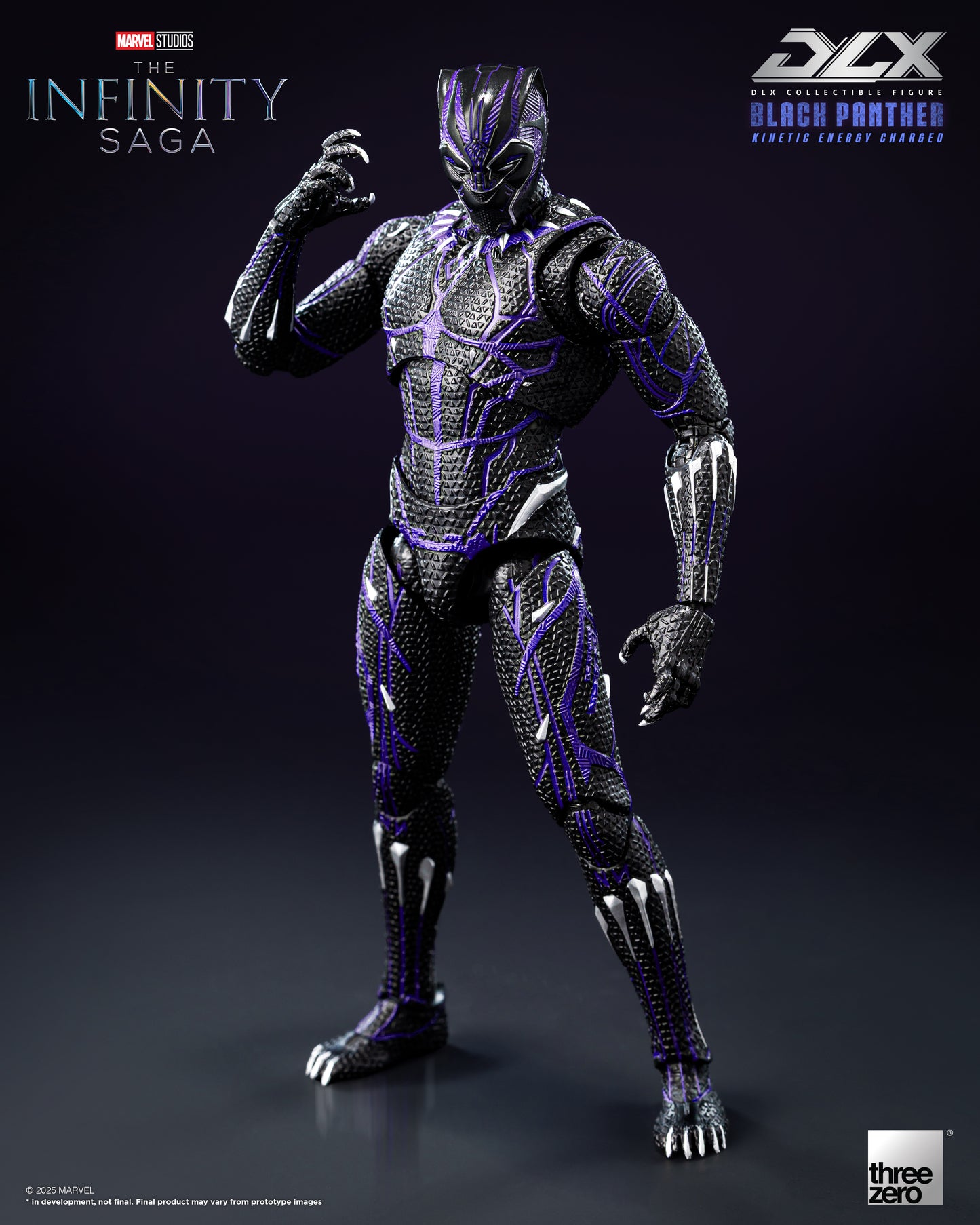 Threezero: Marvel Studios: The Infinity Saga- DLX Black Panther (Kinetic Energy Charged)