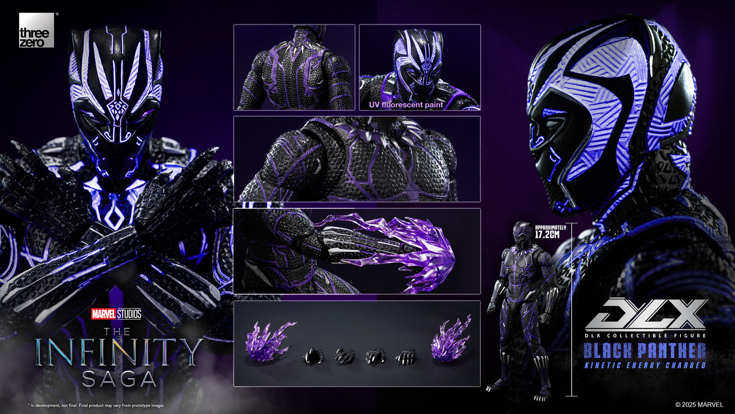 Threezero: Marvel Studios: The Infinity Saga- DLX Black Panther (Kinetic Energy Charged)