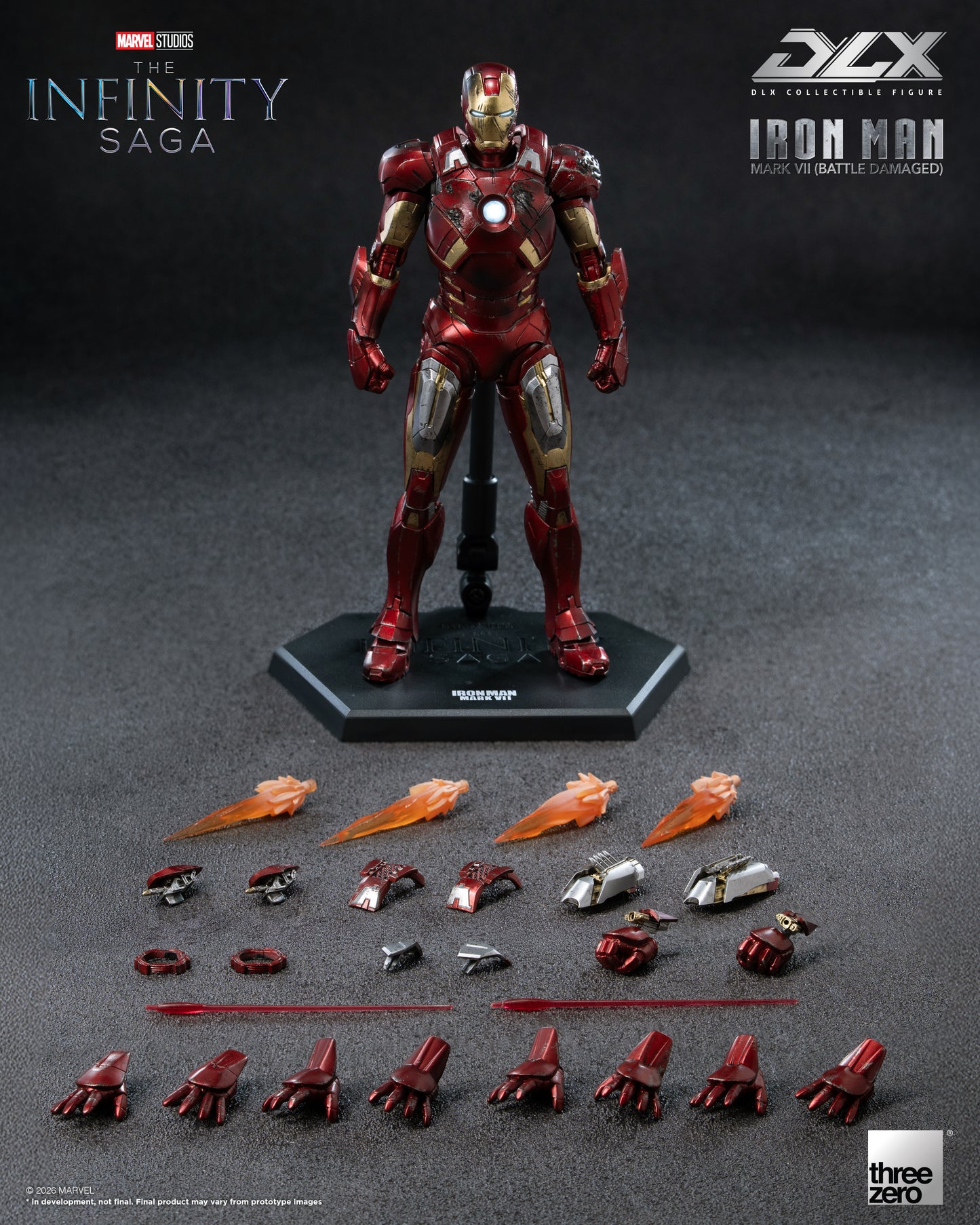 Threezero: Marvel Studios: The Infinity Saga - DLX Iron Man Mark 7 (Battle Damaged)