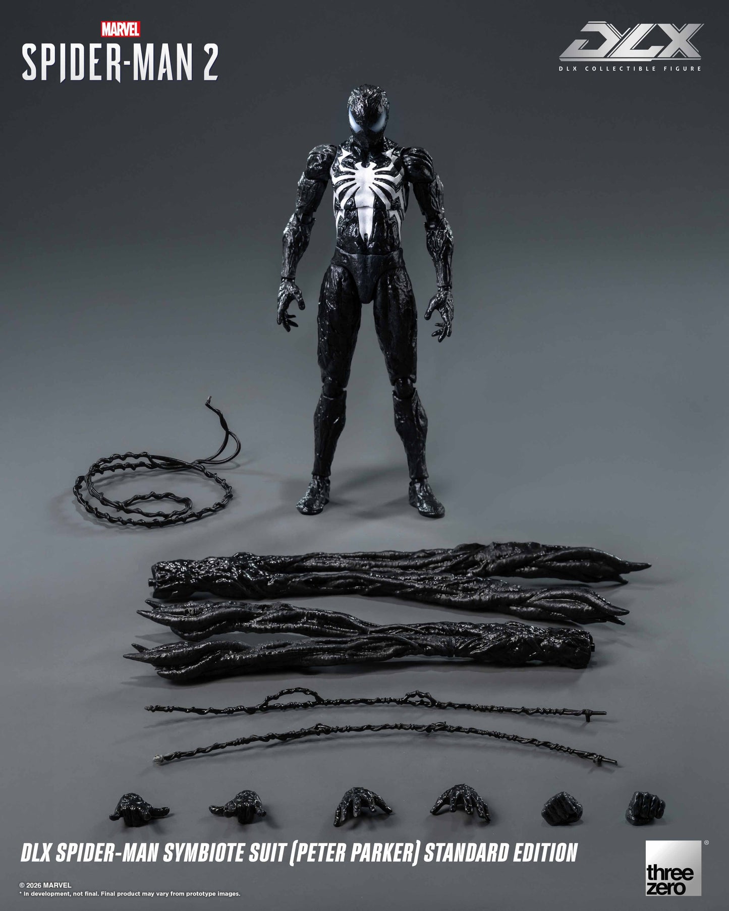 [Threezero] 3Z0966 Marvel's Spider-Man 2: DLX Spider-Man Symbiote Suit (Peter Parker) Standard Edition