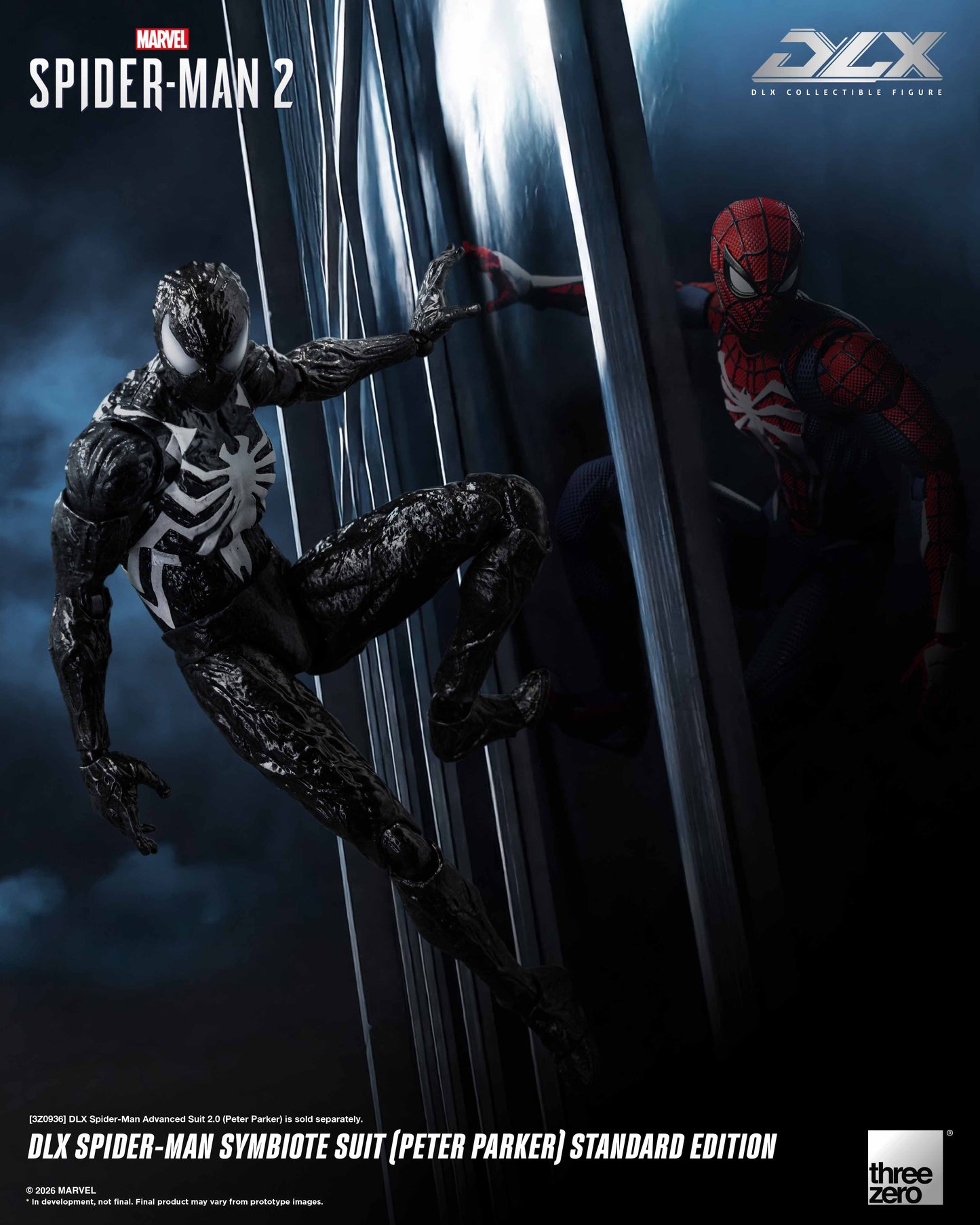 [Threezero] 3Z0966 Marvel's Spider-Man 2: DLX Spider-Man Symbiote Suit (Peter Parker) Standard Edition