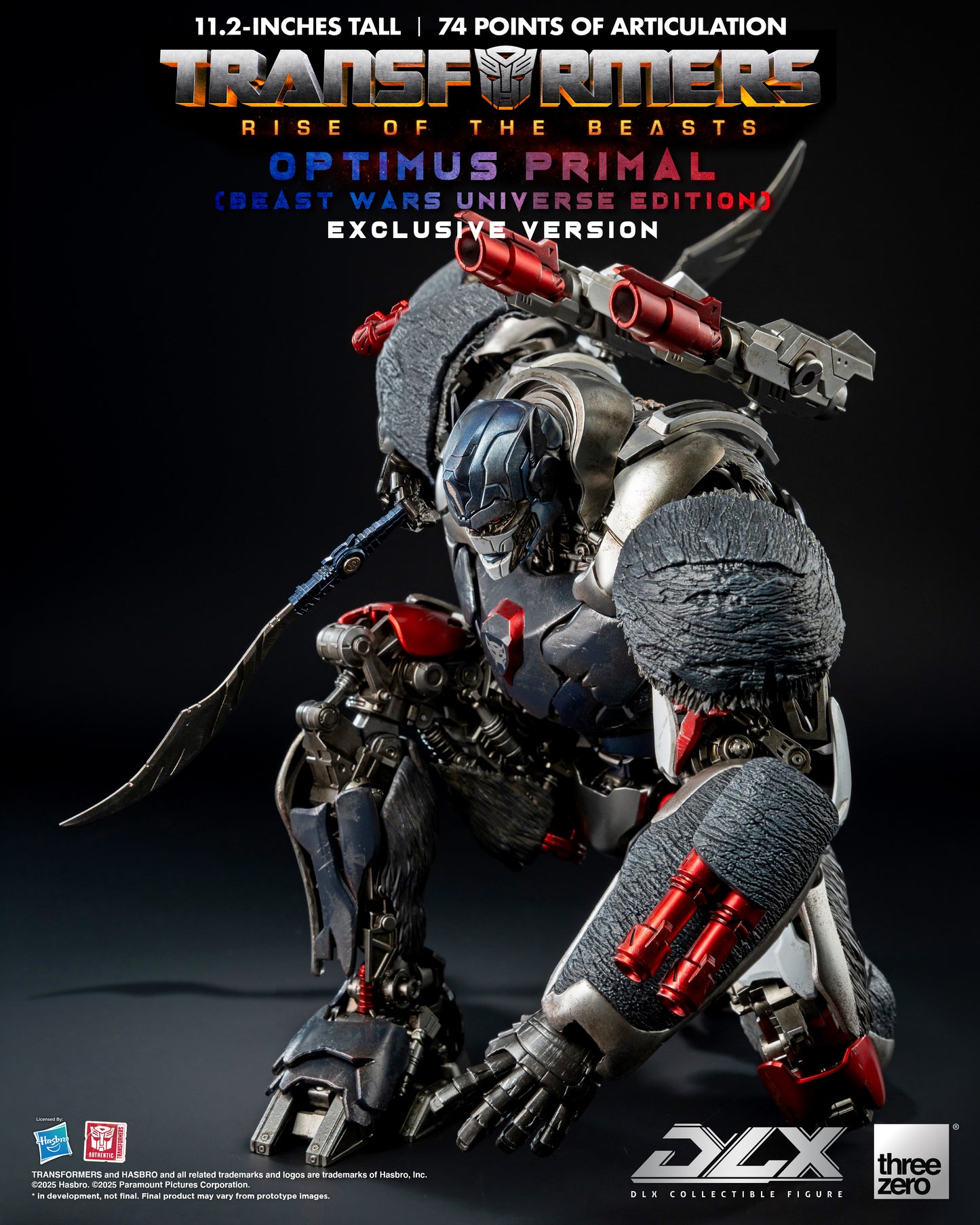 Threezero: Transformers: Rise of the Beasts - DLX Optimus Primal (Beast Wars Universe Edition) Exclusive Version