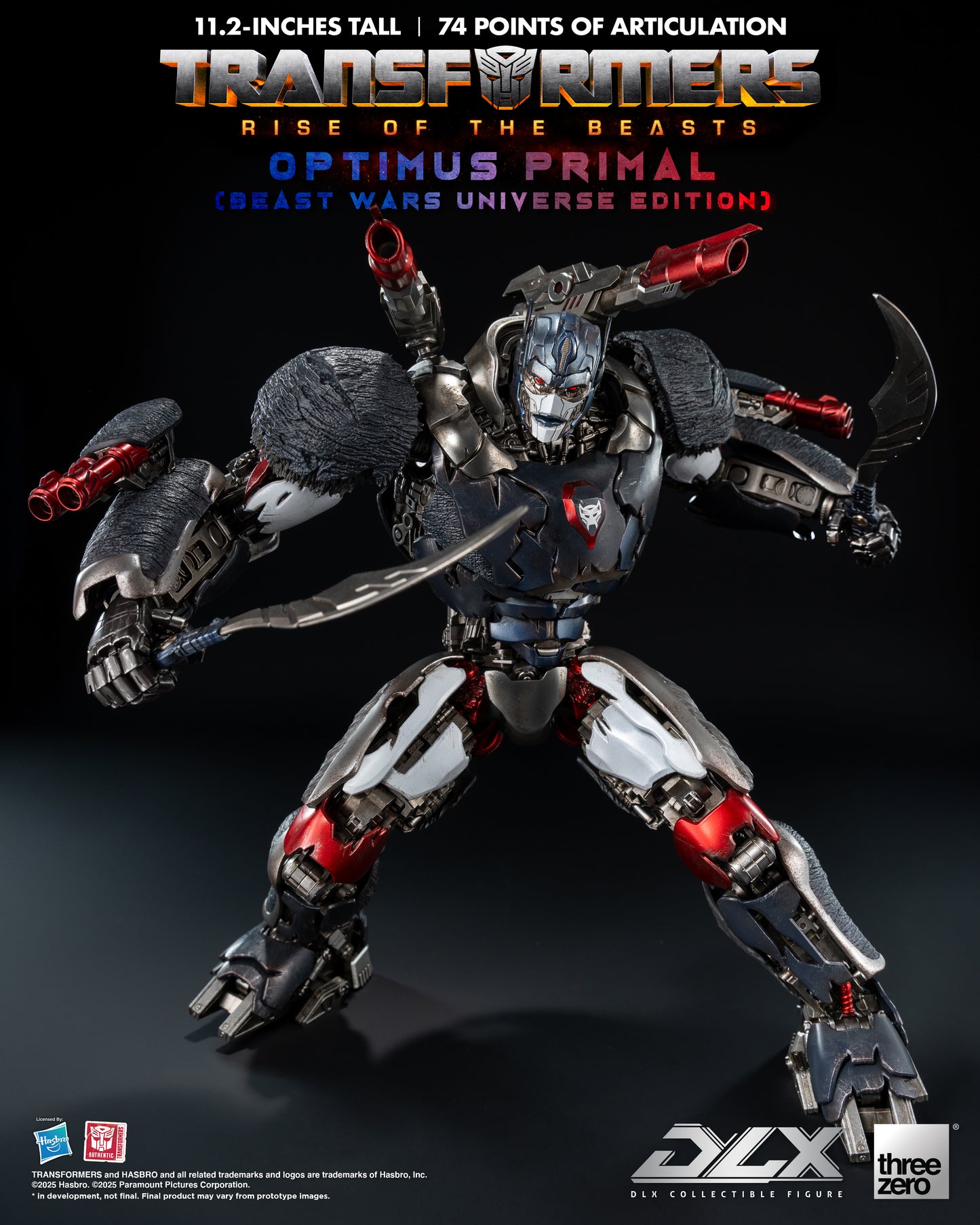 Threezero: Transformers: Rise of the Beasts - DLX Optimus Primal (Beast Wars Universe Edition)
