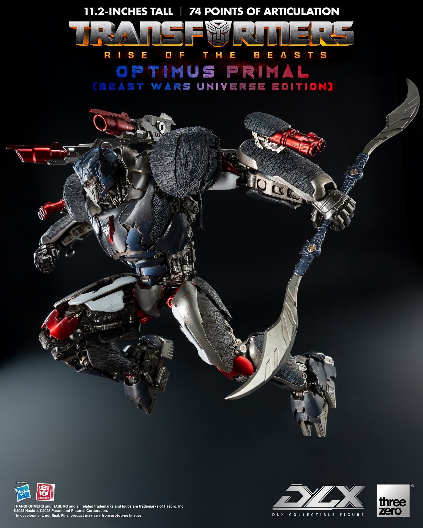 Threezero: Transformers: Rise of the Beasts - DLX Optimus Primal (Beast Wars Universe Edition)