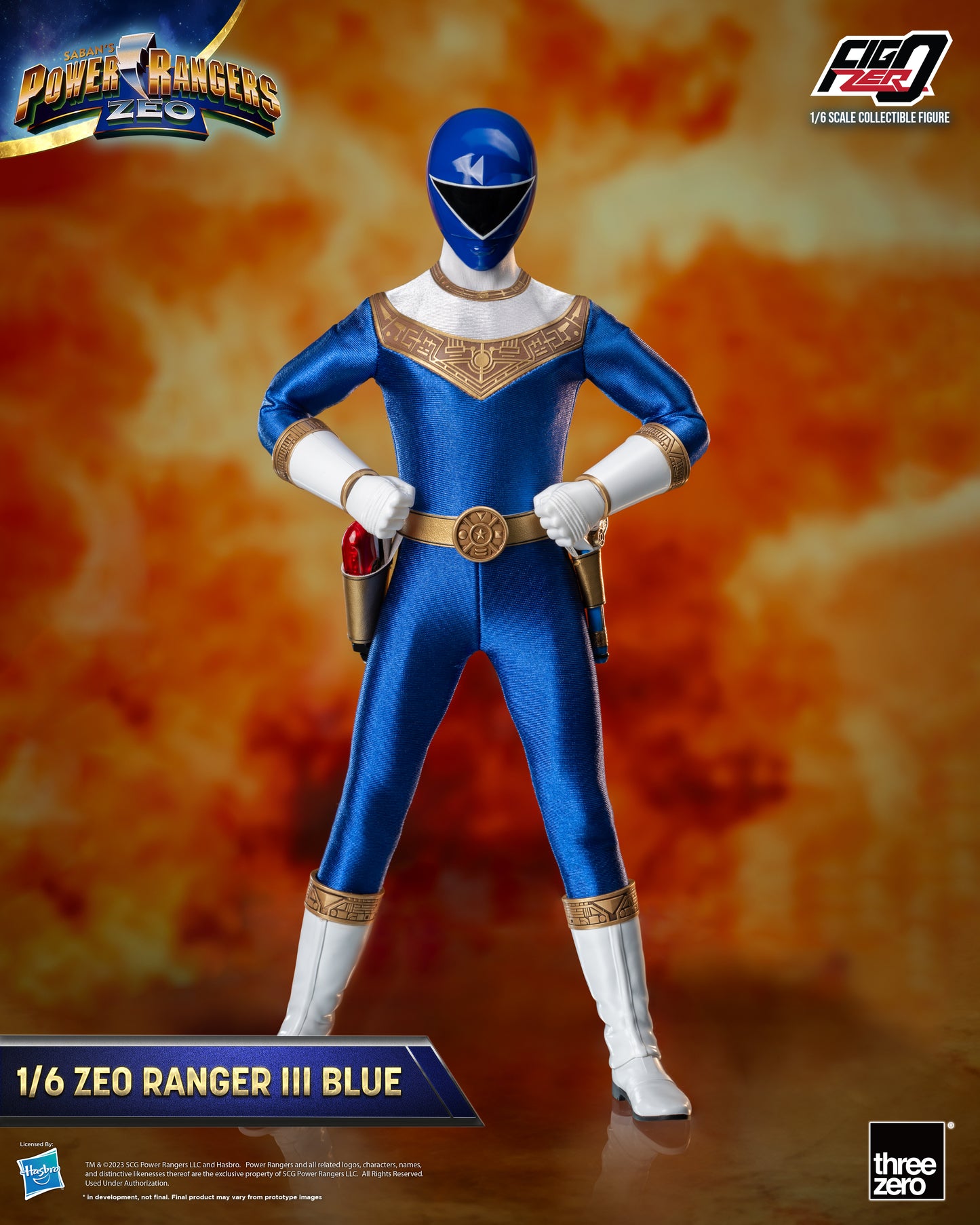 Threezero: Rerun Power Rangers Zeo - FigZero 1/6 Zeo Ranger III Blue