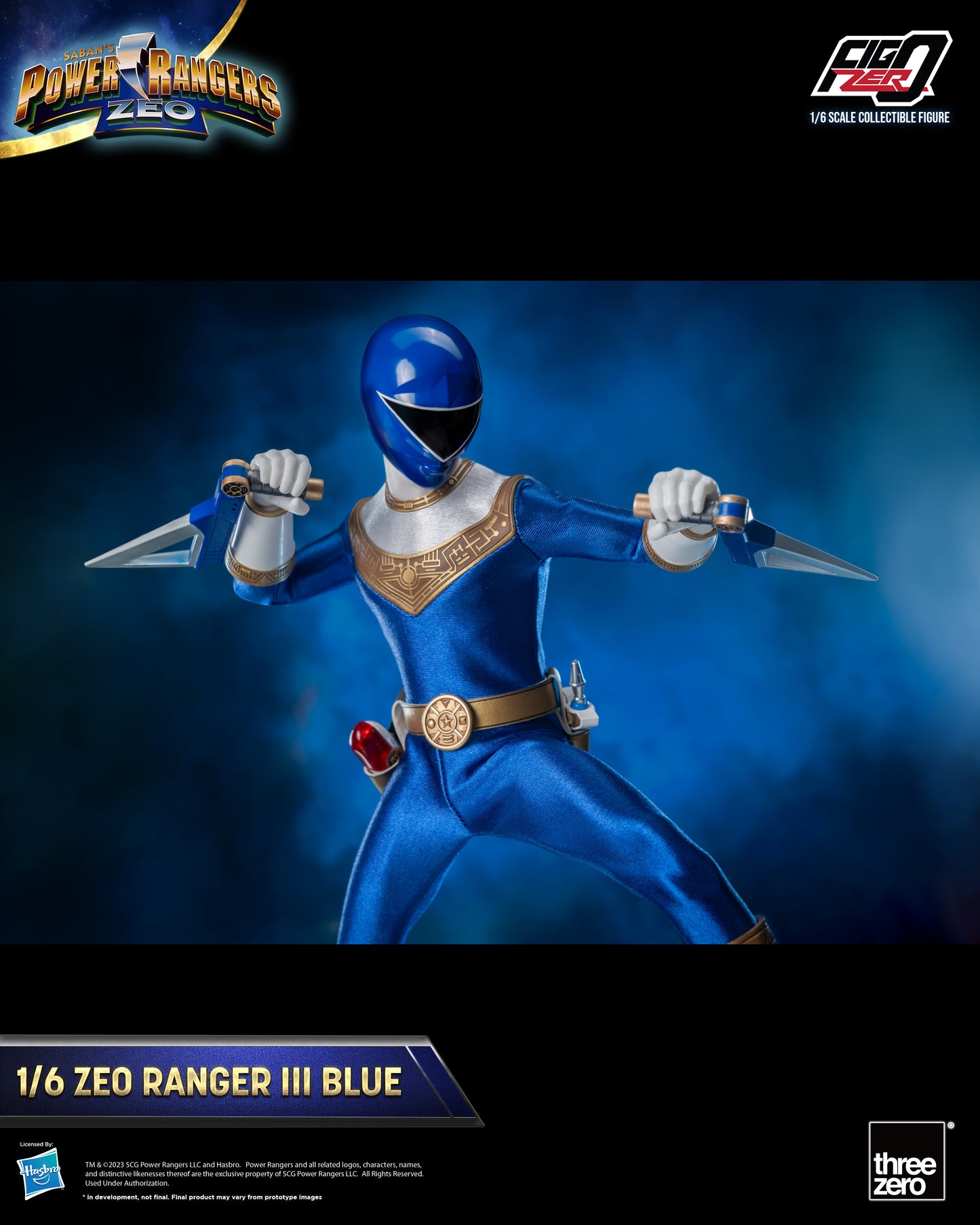 Threezero: Rerun Power Rangers Zeo - FigZero 1/6 Zeo Ranger III Blue