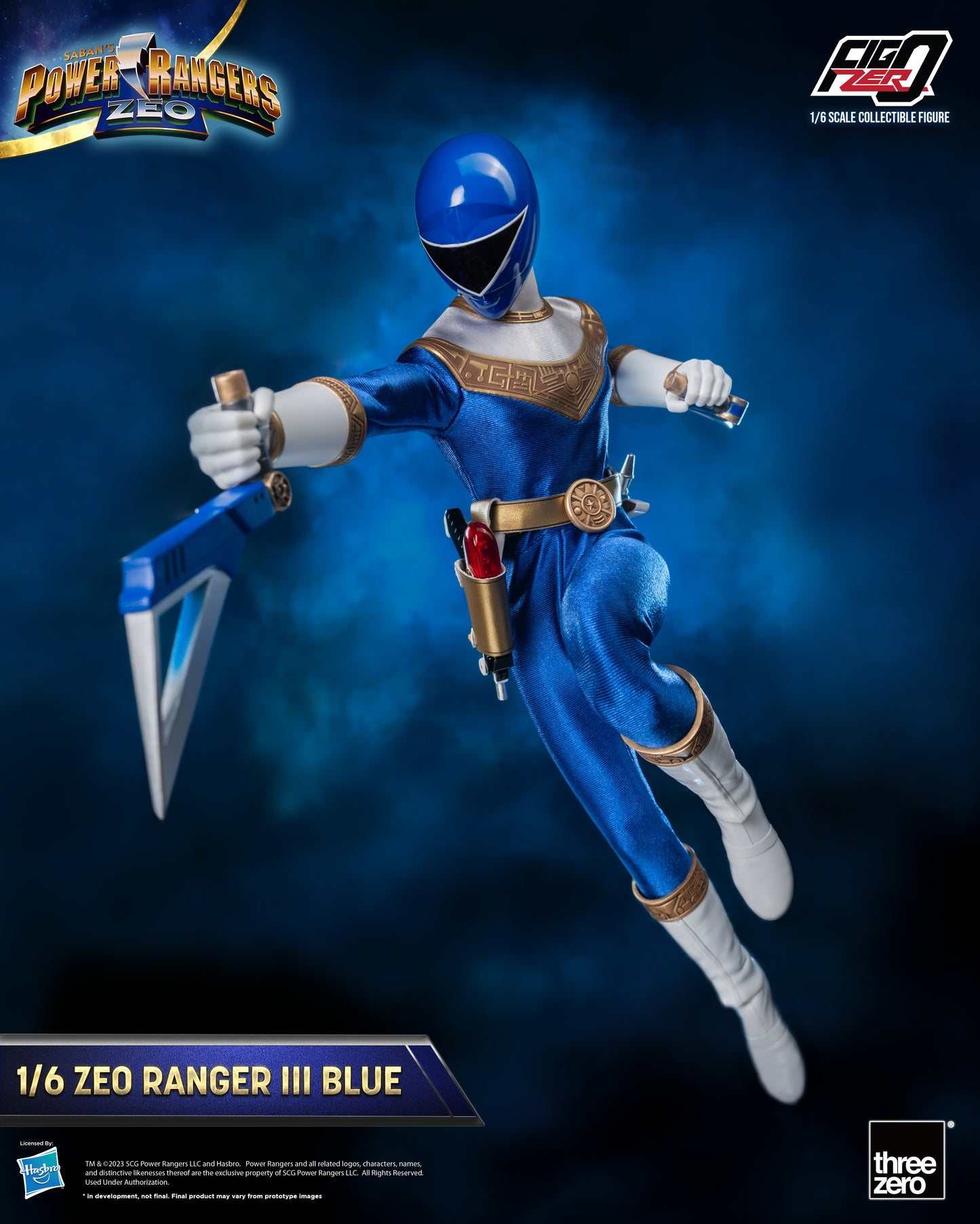 Threezero: Rerun Power Rangers Zeo - FigZero 1/6 Zeo Ranger III Blue