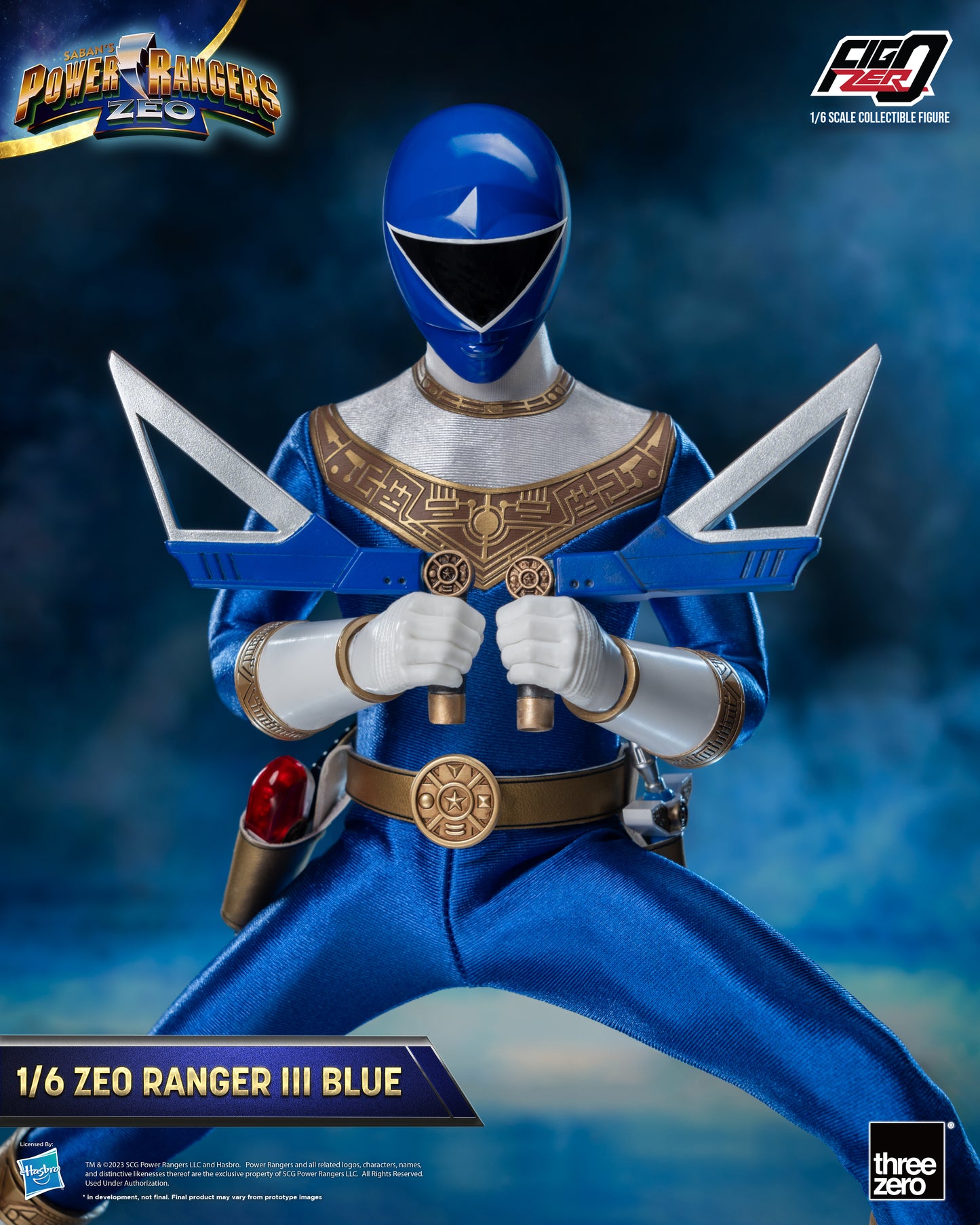 Threezero: Rerun Power Rangers Zeo - FigZero 1/6 Zeo Ranger III Blue