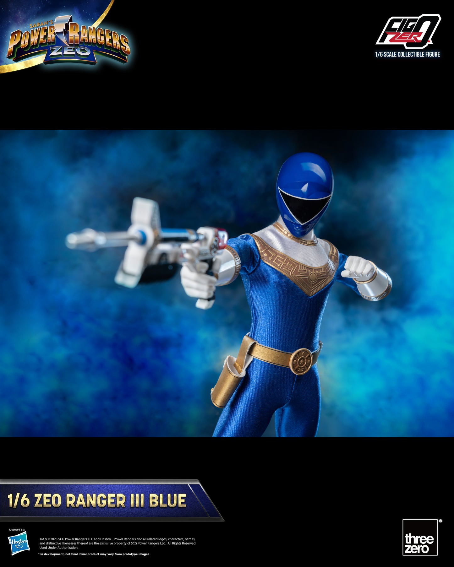Threezero: Rerun Power Rangers Zeo - FigZero 1/6 Zeo Ranger III Blue