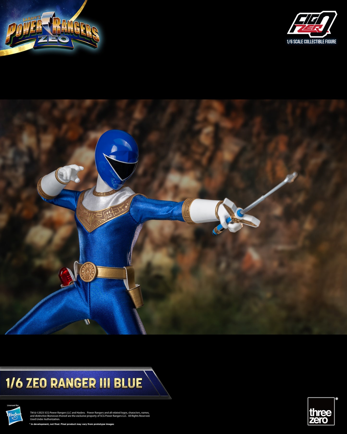 Threezero: Rerun Power Rangers Zeo - FigZero 1/6 Zeo Ranger III Blue