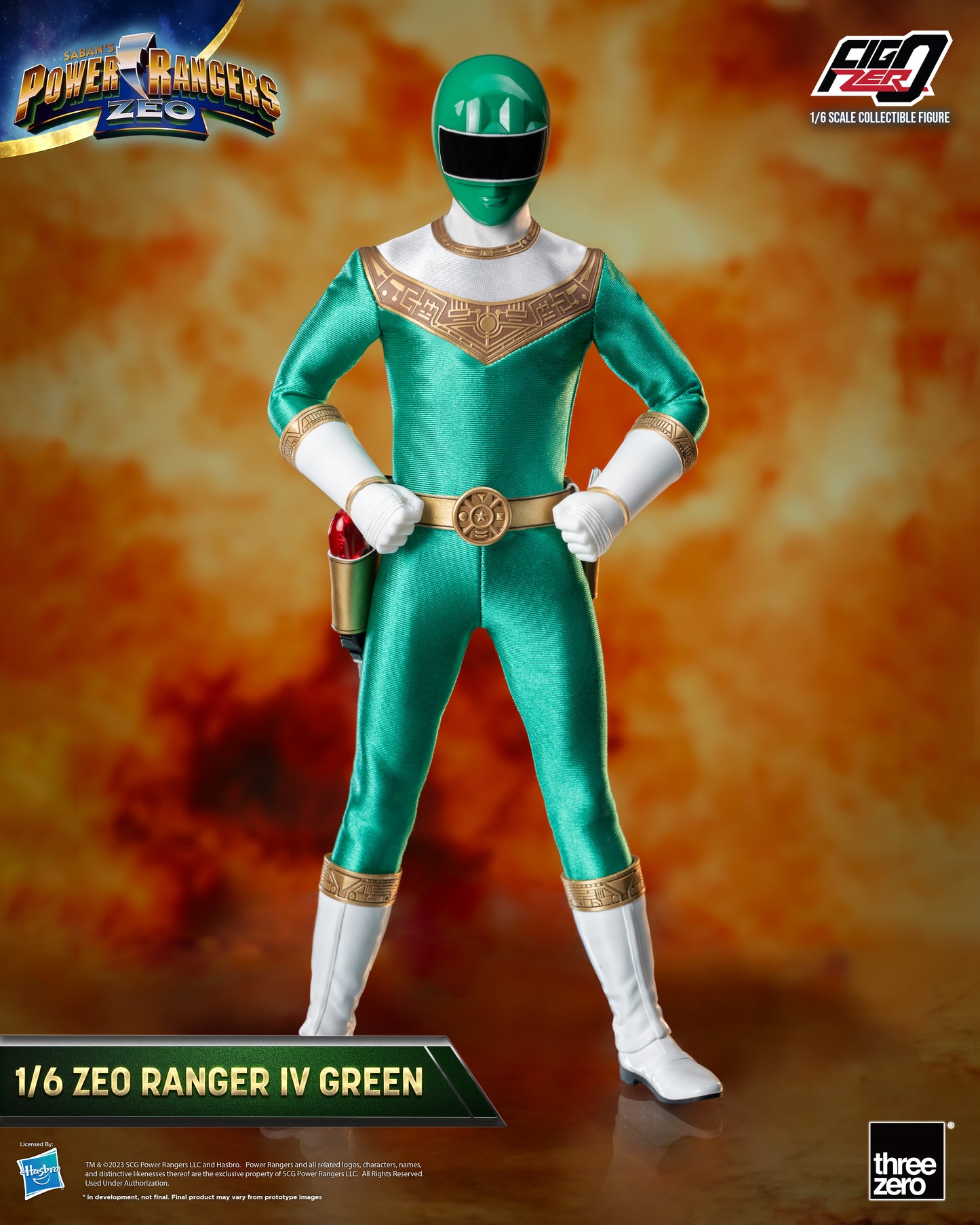 Threezero: Rerun Power Rangers Zeo - FigZero 1/6 Zeo Ranger IV Green