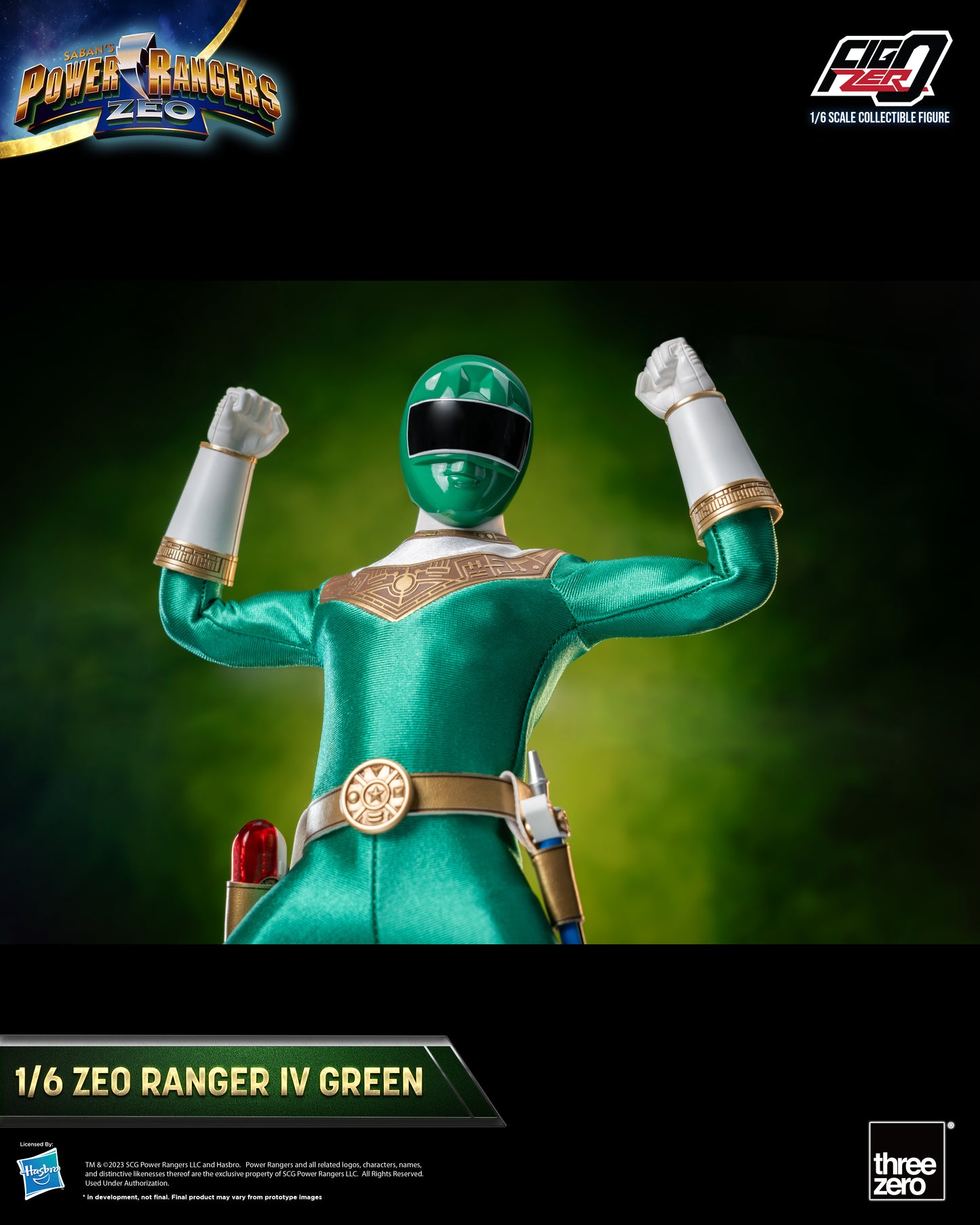 Threezero: Rerun Power Rangers Zeo - FigZero 1/6 Zeo Ranger IV Green
