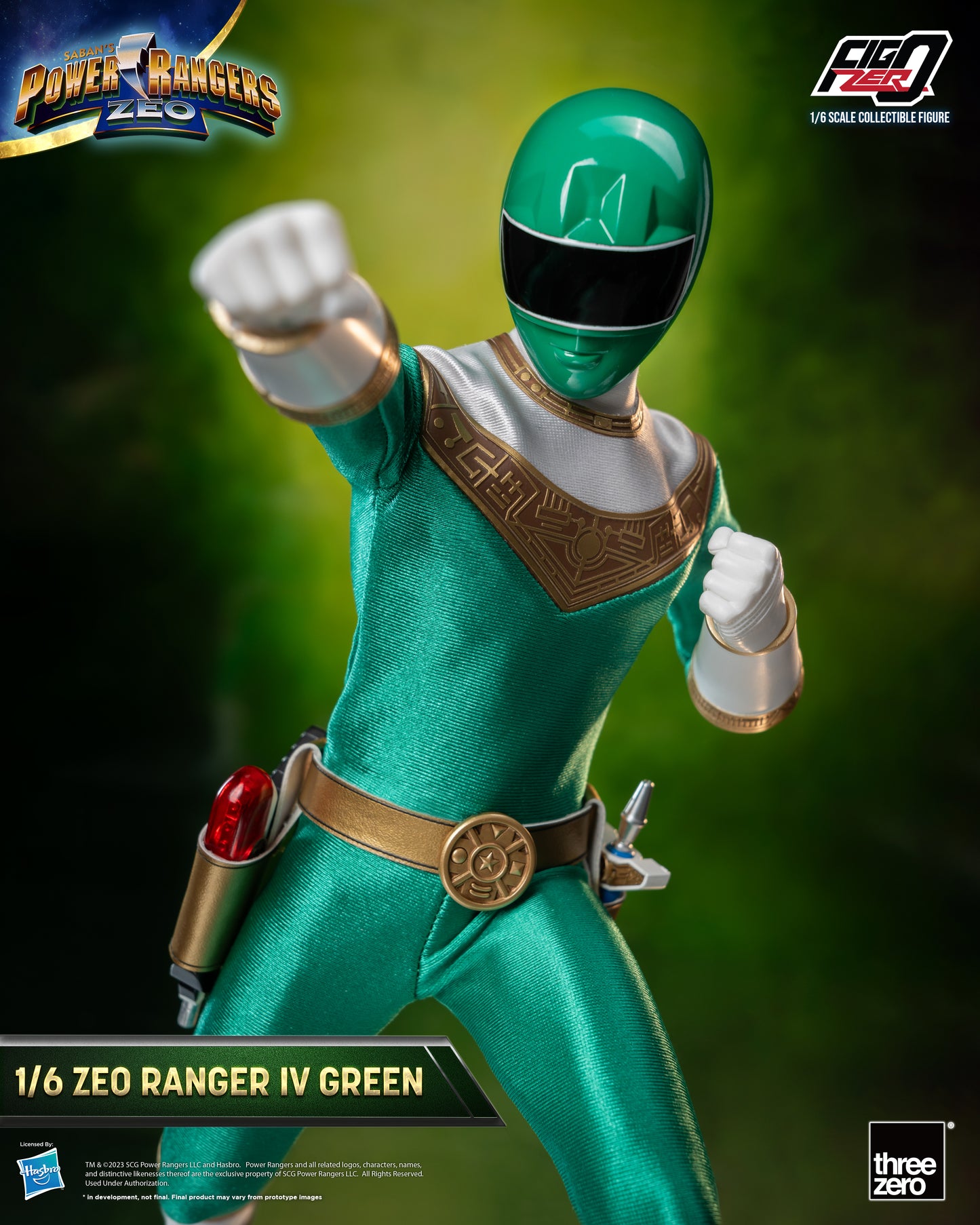 Threezero: Rerun Power Rangers Zeo - FigZero 1/6 Zeo Ranger IV Green