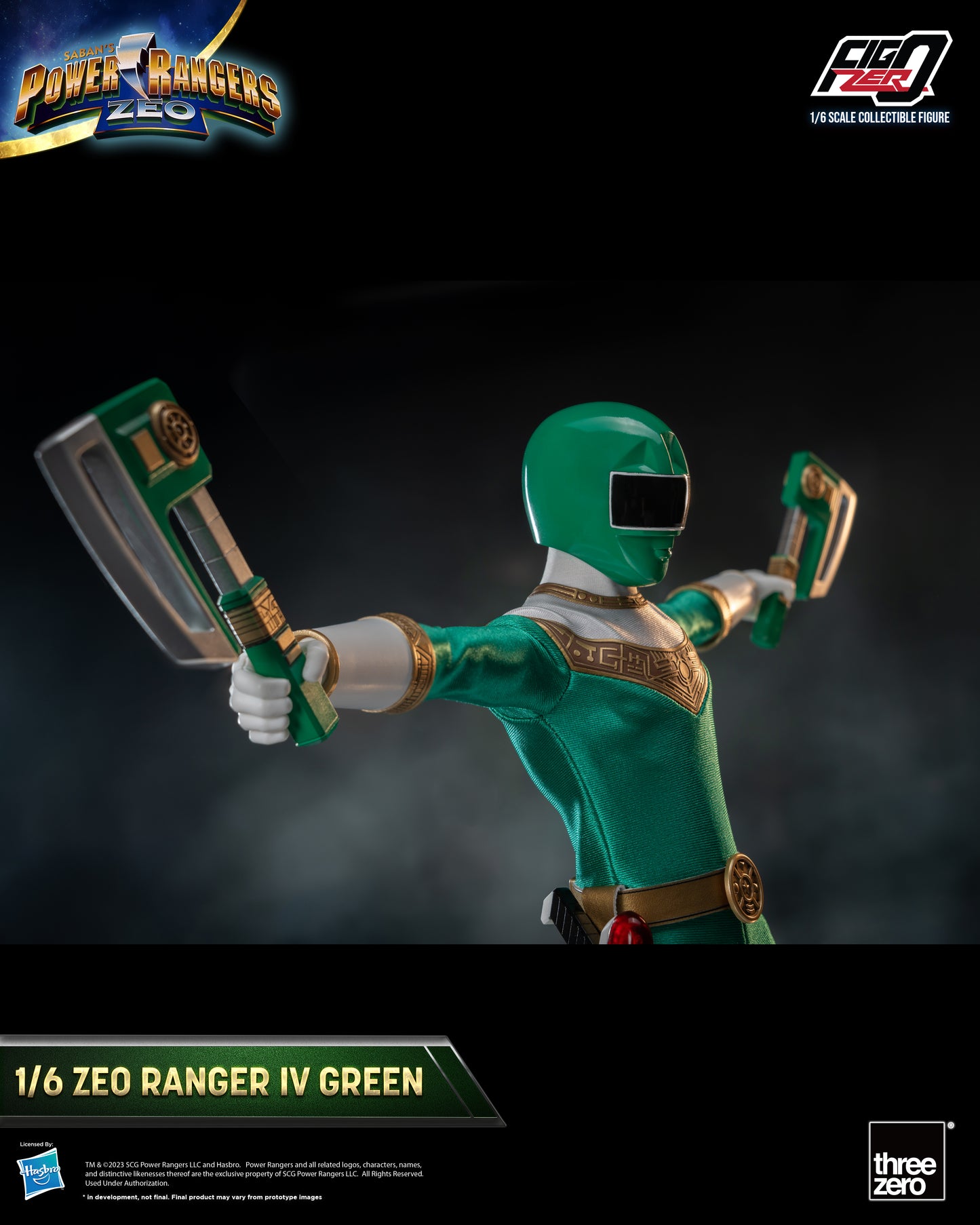 Threezero: Rerun Power Rangers Zeo - FigZero 1/6 Zeo Ranger IV Green