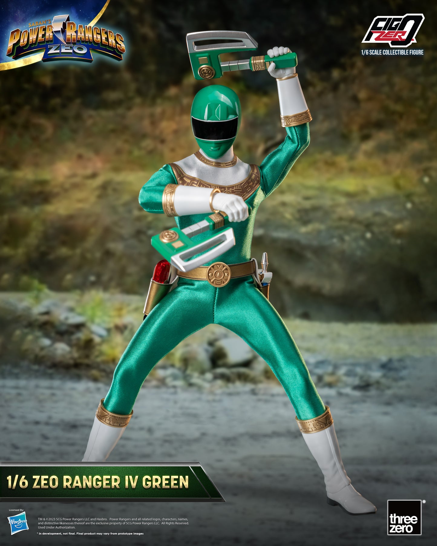 Threezero: Rerun Power Rangers Zeo - FigZero 1/6 Zeo Ranger IV Green