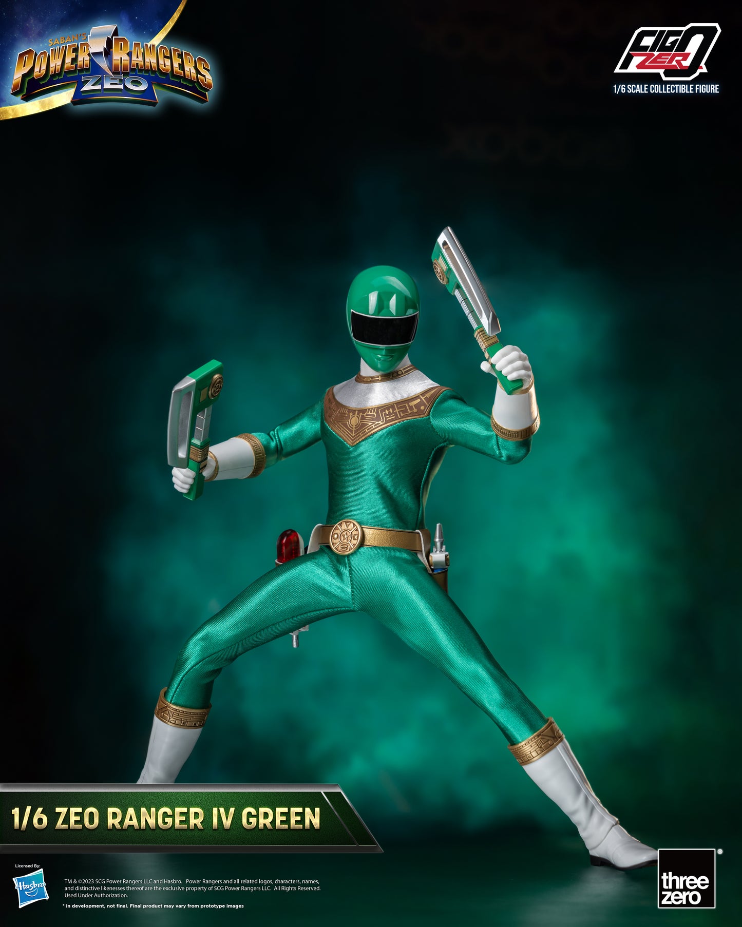 Threezero: Rerun Power Rangers Zeo - FigZero 1/6 Zeo Ranger IV Green