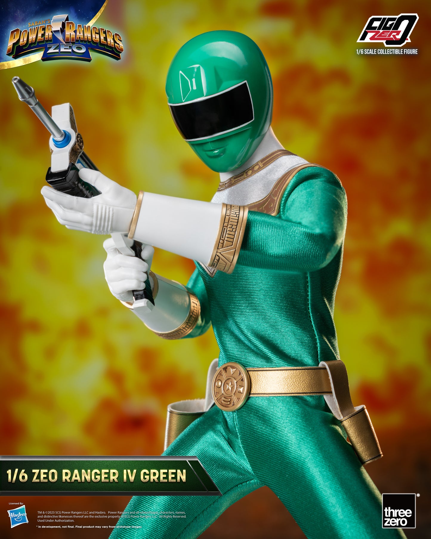 Threezero: Rerun Power Rangers Zeo - FigZero 1/6 Zeo Ranger IV Green