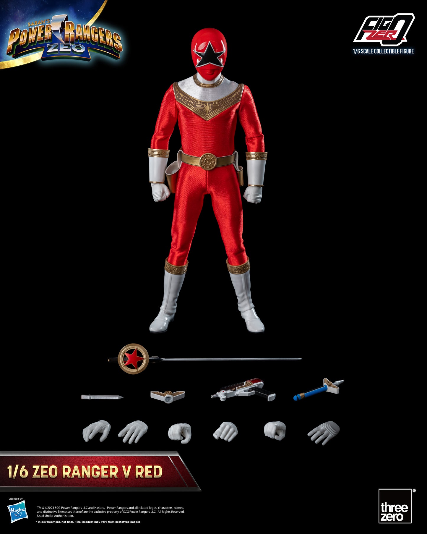 Threezero: Rerun Power Rangers Zeo - FigZero 1/6 Zeo Ranger V Red