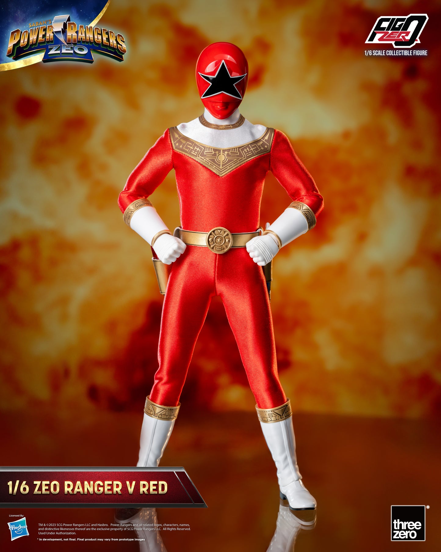 Threezero: Rerun Power Rangers Zeo - FigZero 1/6 Zeo Ranger V Red