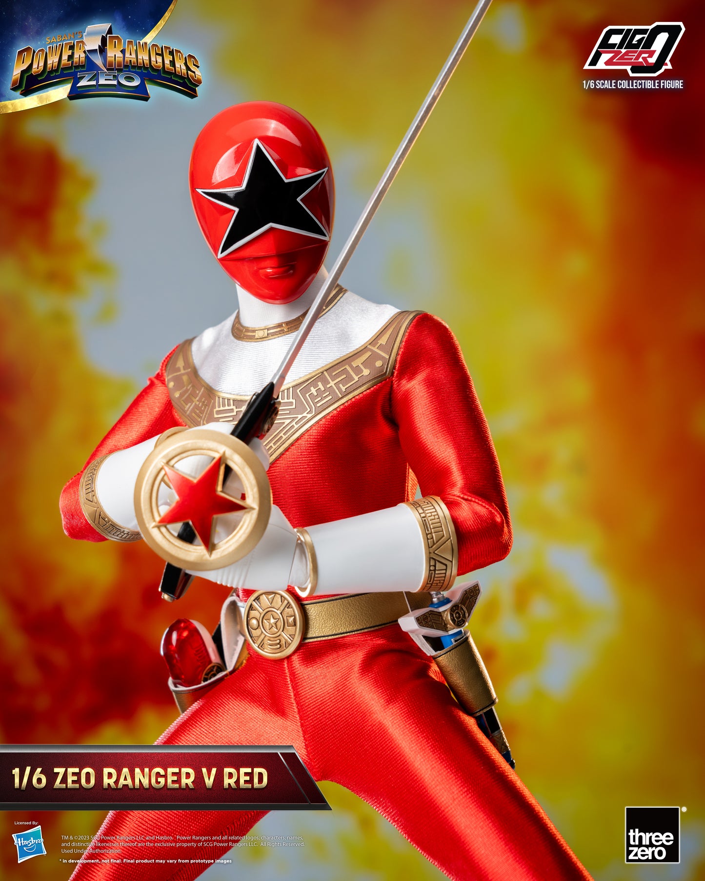 Threezero: Rerun Power Rangers Zeo - FigZero 1/6 Zeo Ranger V Red