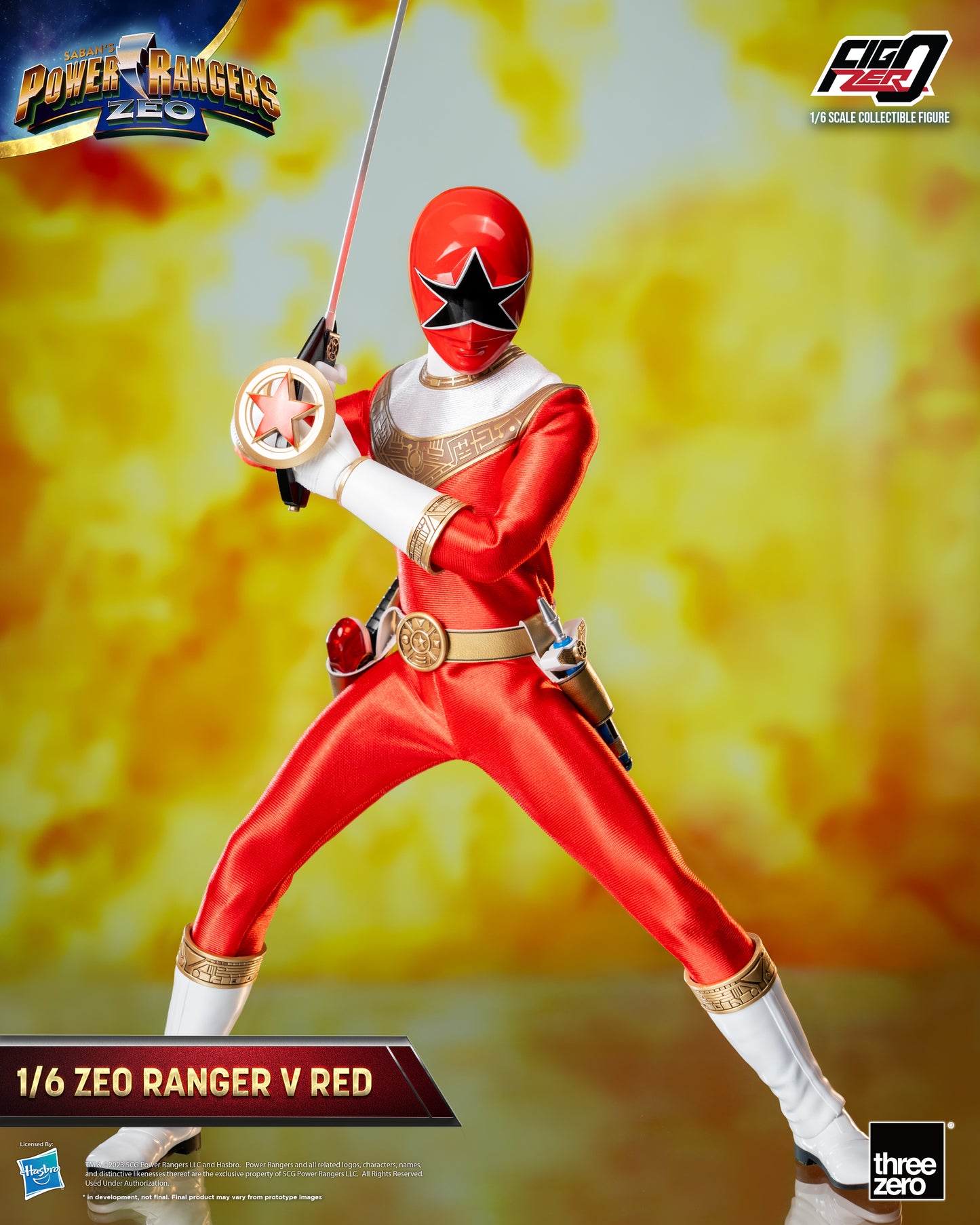 Threezero: Rerun Power Rangers Zeo - FigZero 1/6 Zeo Ranger V Red