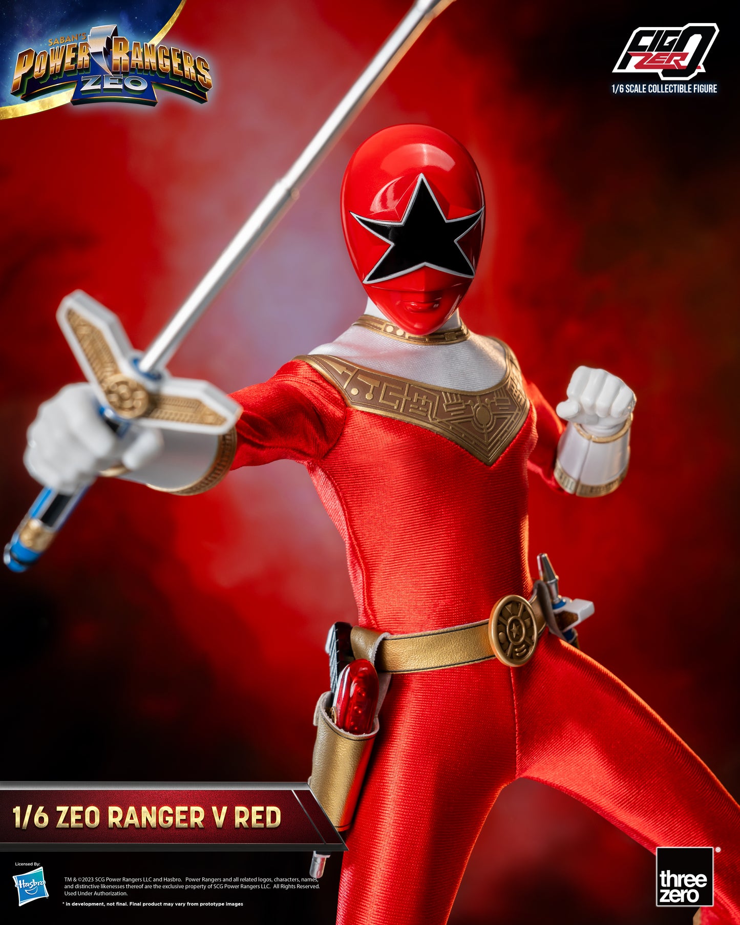 Threezero: Rerun Power Rangers Zeo - FigZero 1/6 Zeo Ranger V Red