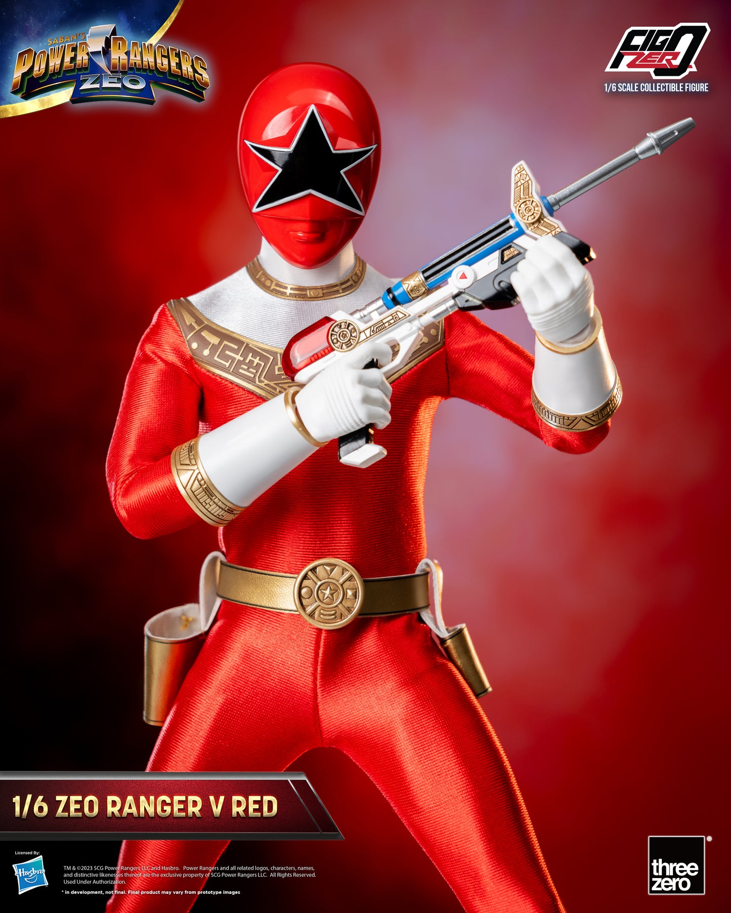 Threezero: Rerun Power Rangers Zeo - FigZero 1/6 Zeo Ranger V Red
