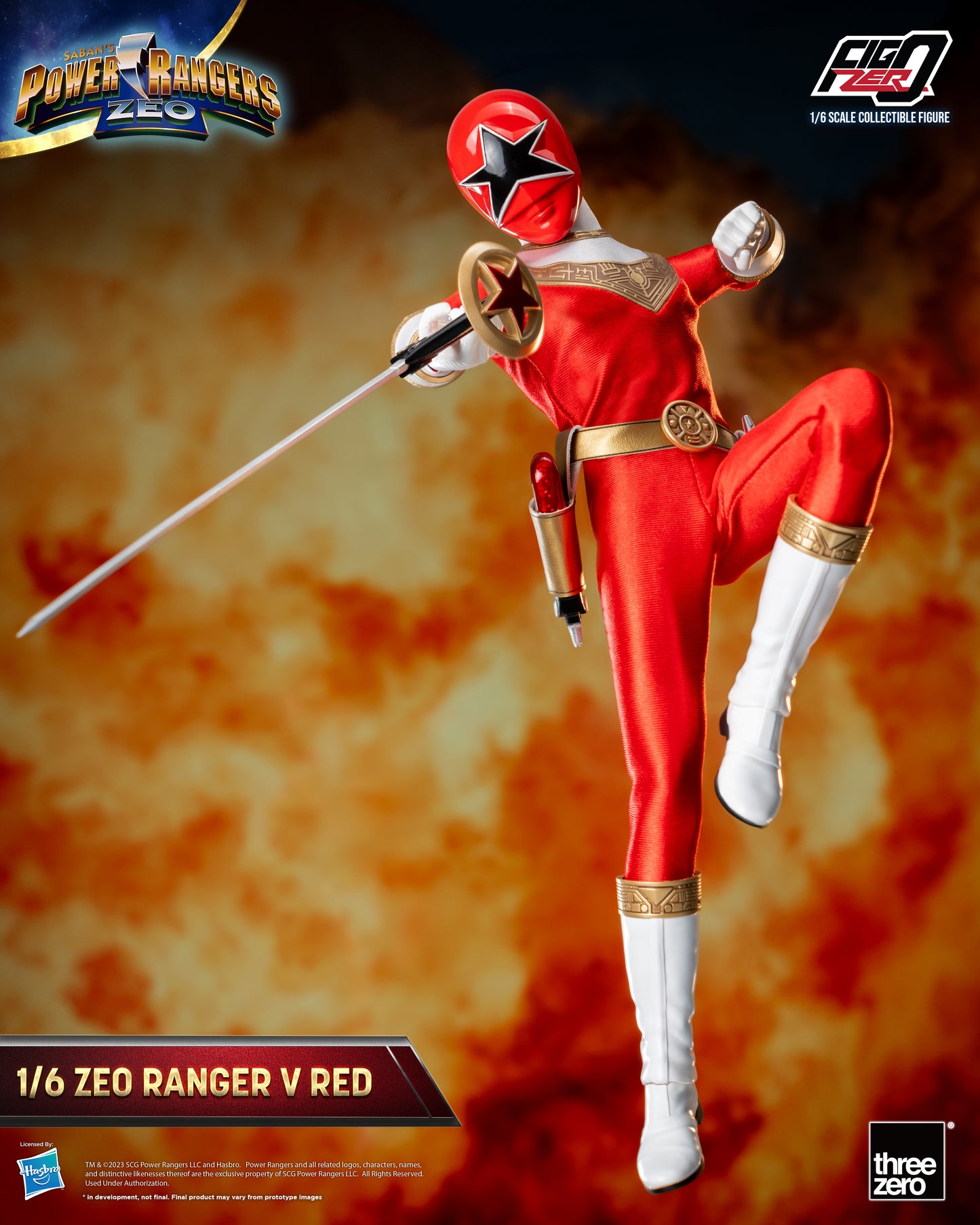 Threezero: Rerun Power Rangers Zeo - FigZero 1/6 Zeo Ranger V Red