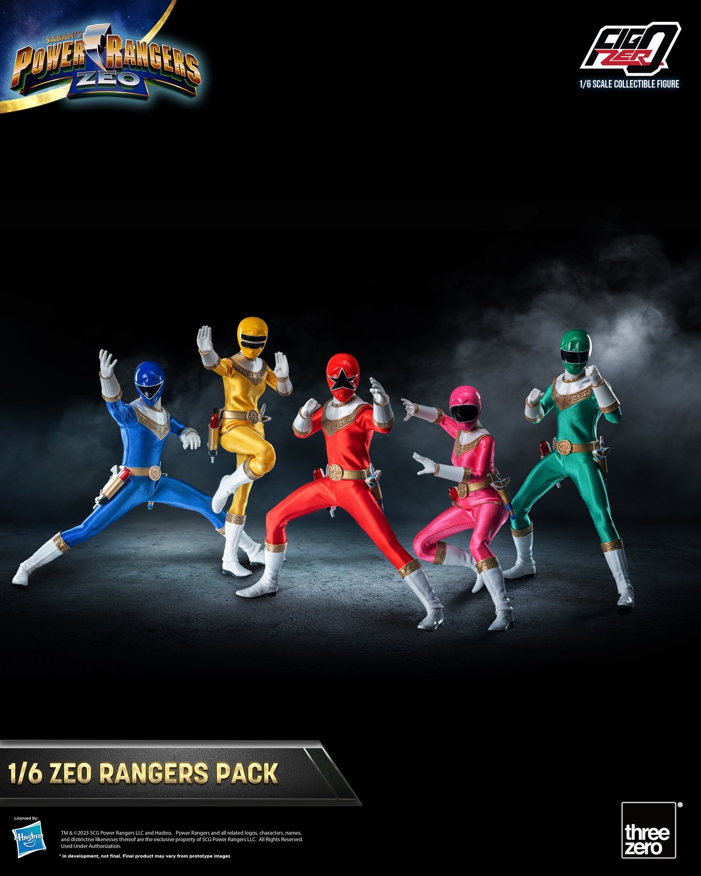 Threezero: Rerun Power Rangers Zeo - FigZero 1/6 Zeo Rangers Pack