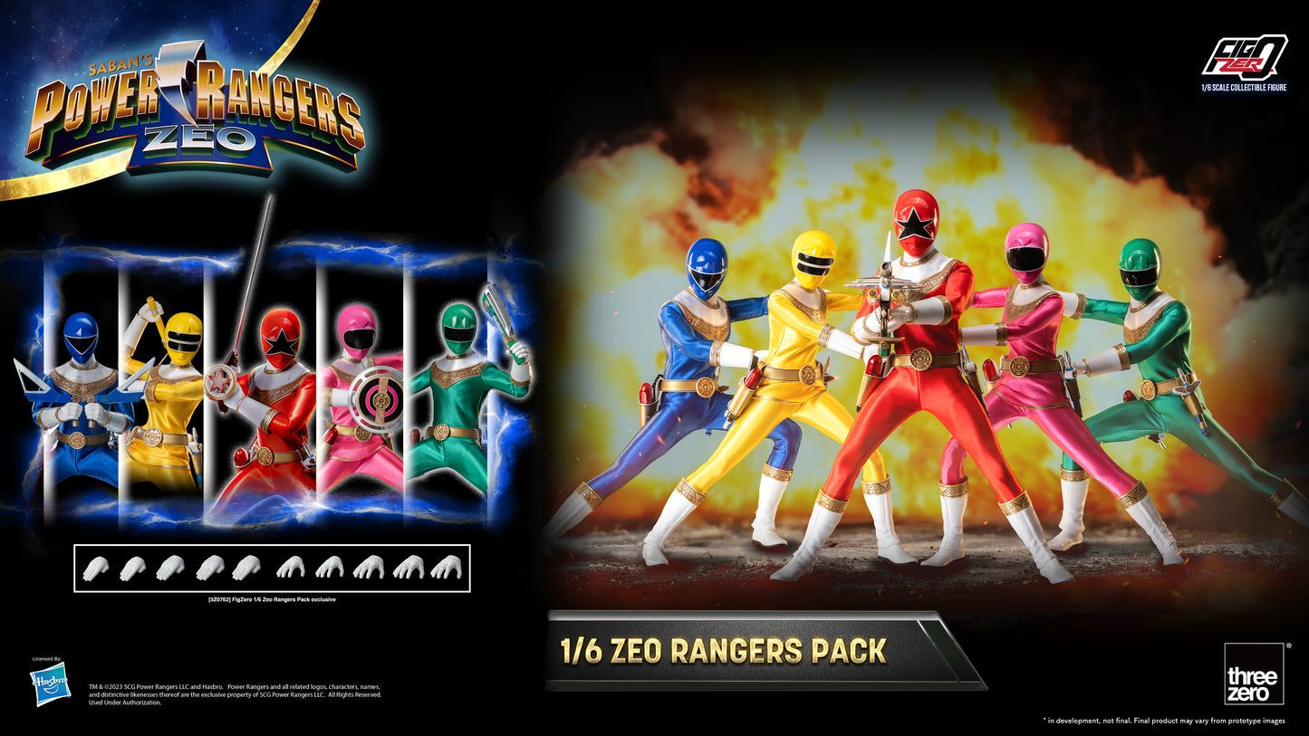 Threezero: Rerun Power Rangers Zeo - FigZero 1/6 Zeo Rangers Pack