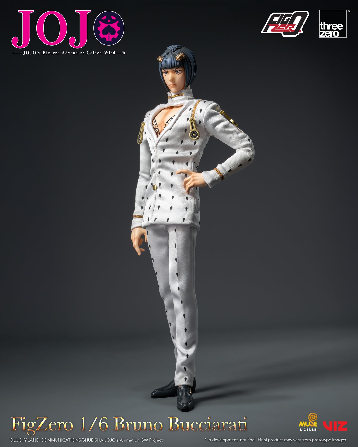Threezero: JOJO's Bizarre Adventure: Golden Wind FigZero 1/6 Bruno Bucciarati