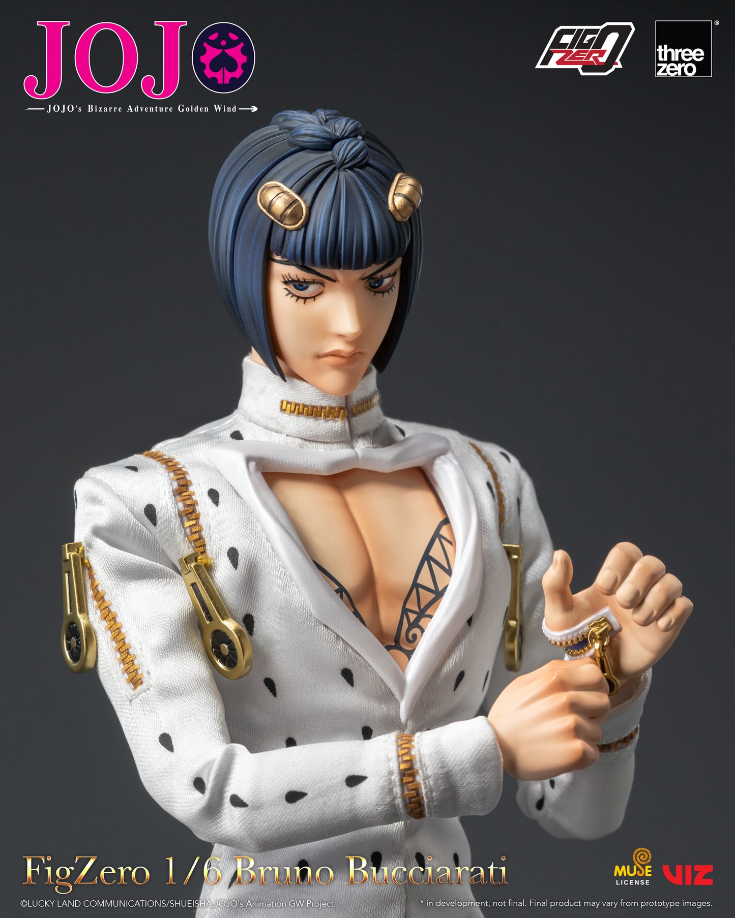 Threezero: JOJO's Bizarre Adventure: Golden Wind FigZero 1/6 Bruno Bucciarati