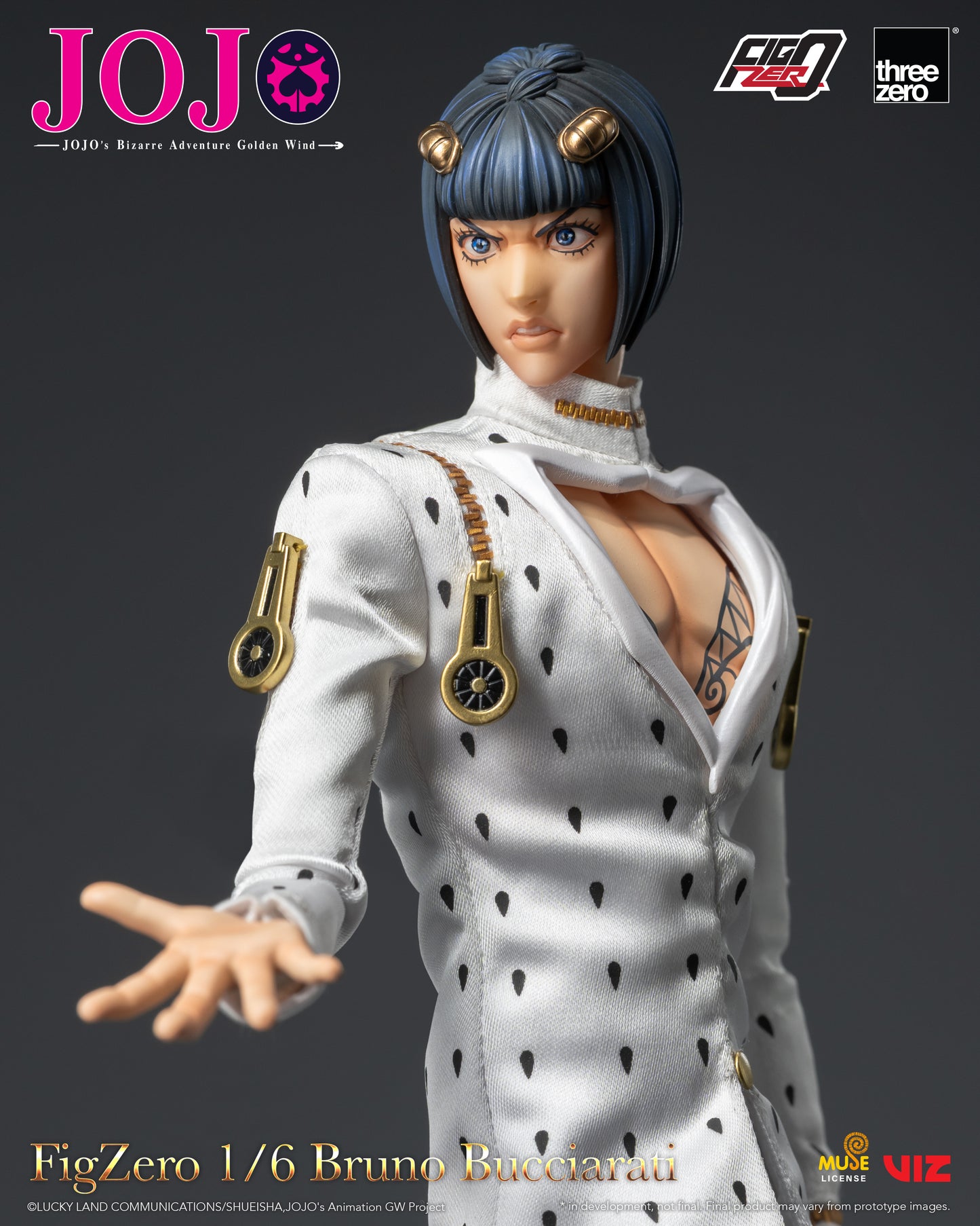 Threezero: JOJO's Bizarre Adventure: Golden Wind FigZero 1/6 Bruno Bucciarati