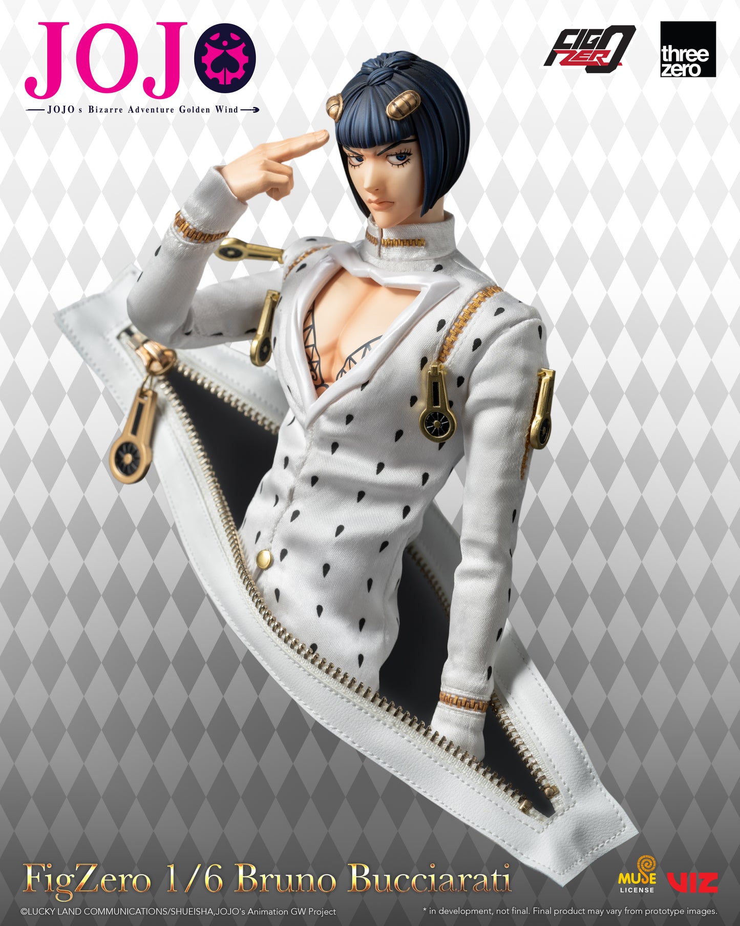 Threezero: JOJO's Bizarre Adventure: Golden Wind FigZero 1/6 Bruno Bucciarati