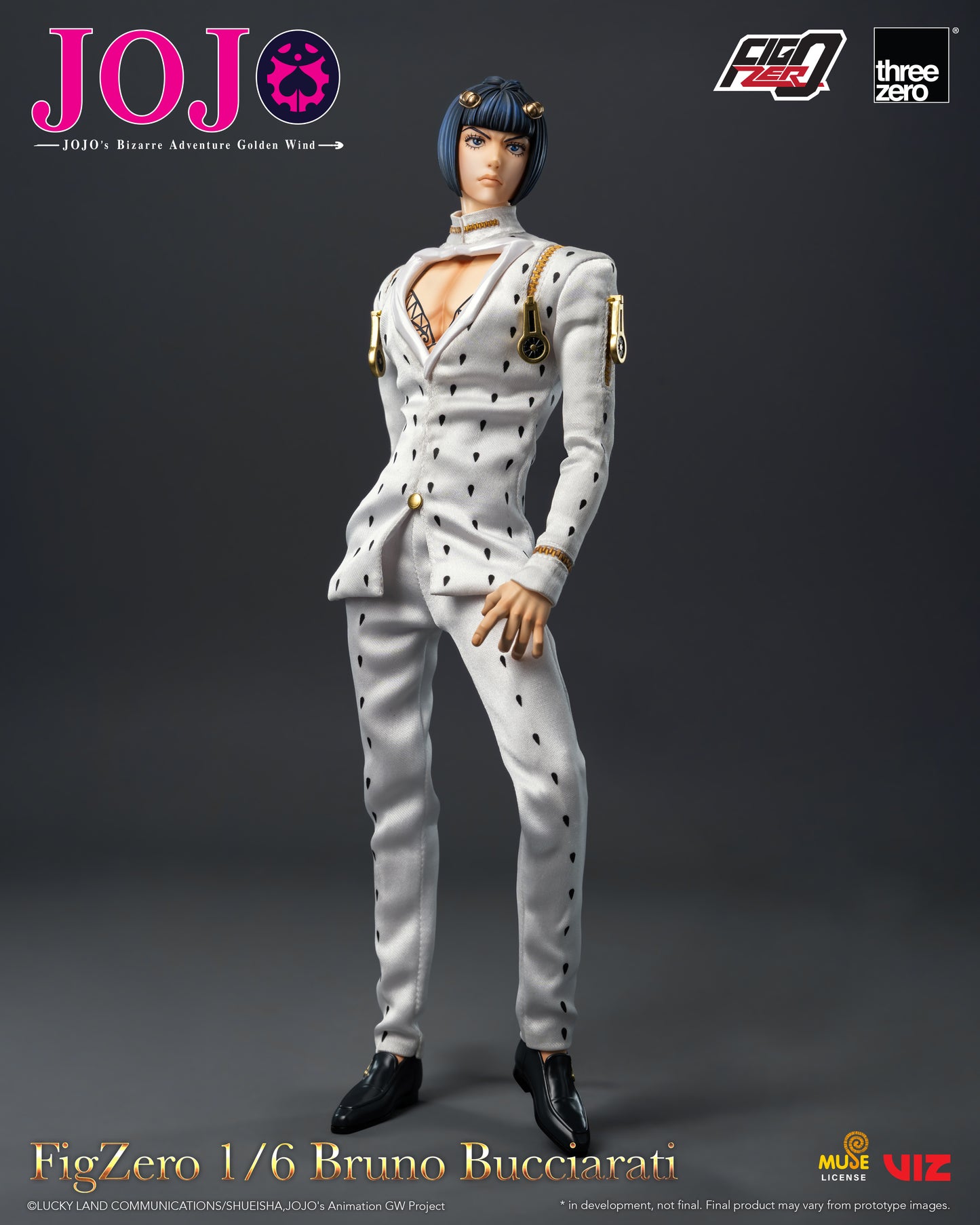 Threezero: JOJO's Bizarre Adventure: Golden Wind FigZero 1/6 Bruno Bucciarati