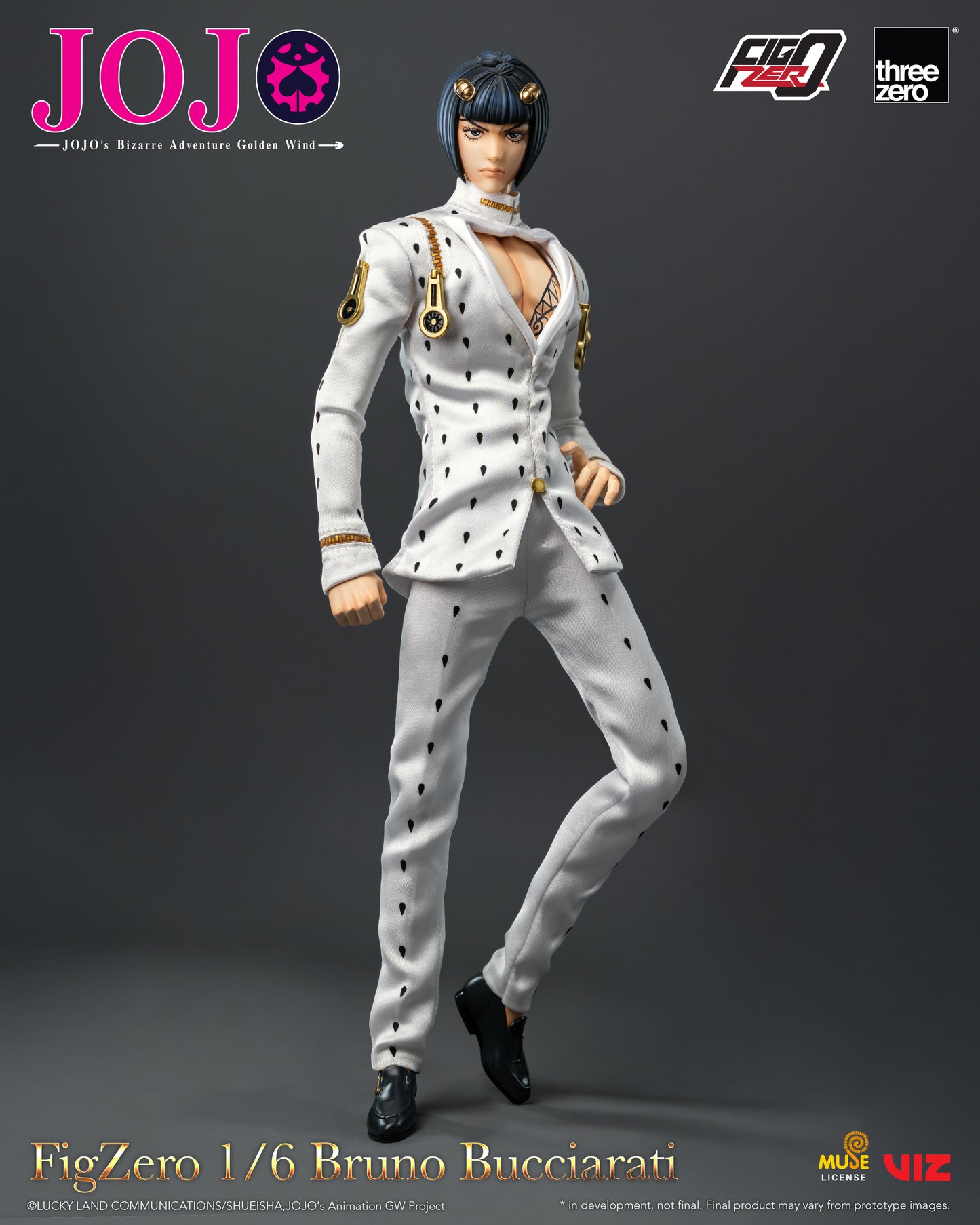 Threezero: JOJO's Bizarre Adventure: Golden Wind FigZero 1/6 Bruno Bucciarati