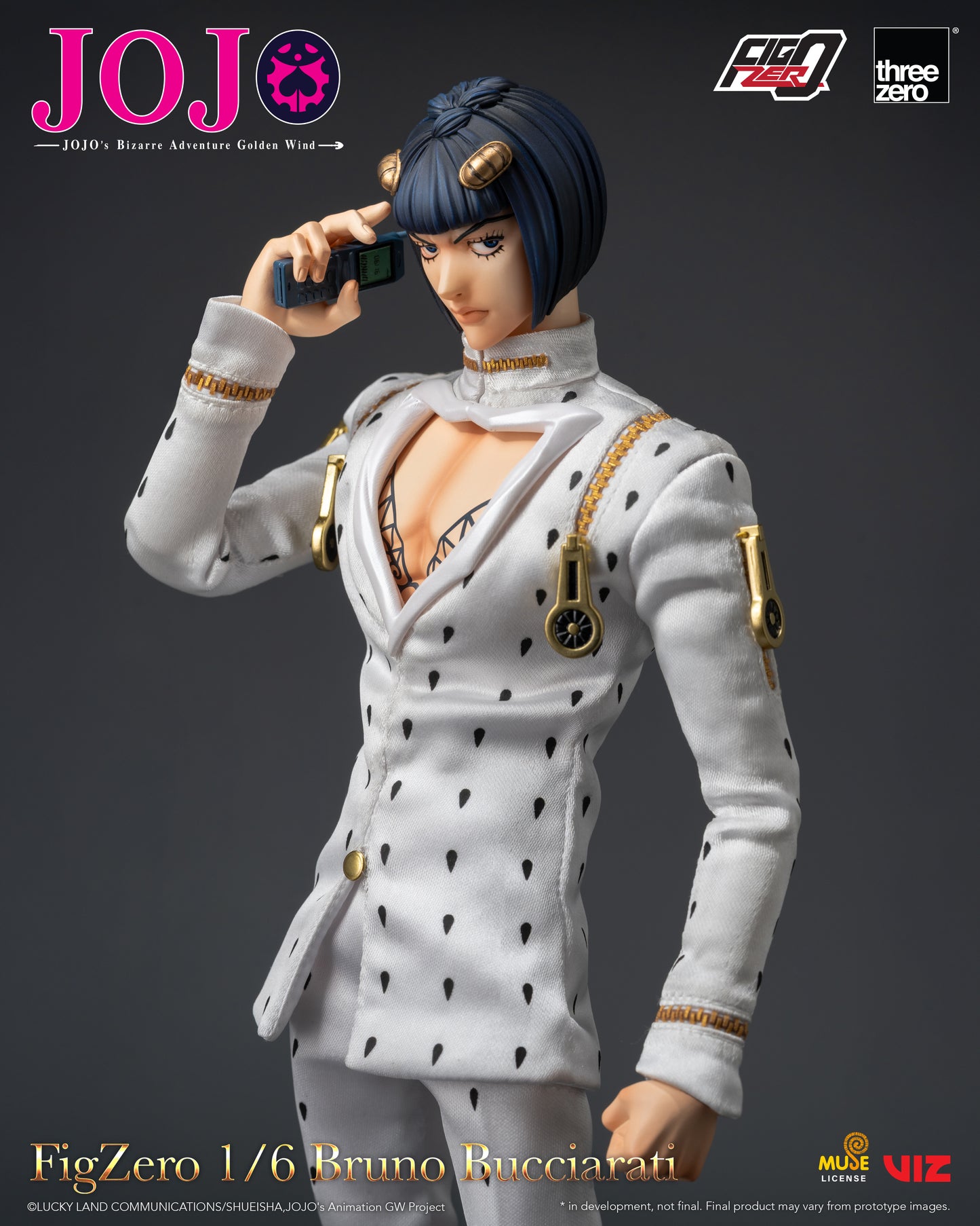 Threezero: JOJO's Bizarre Adventure: Golden Wind FigZero 1/6 Bruno Bucciarati