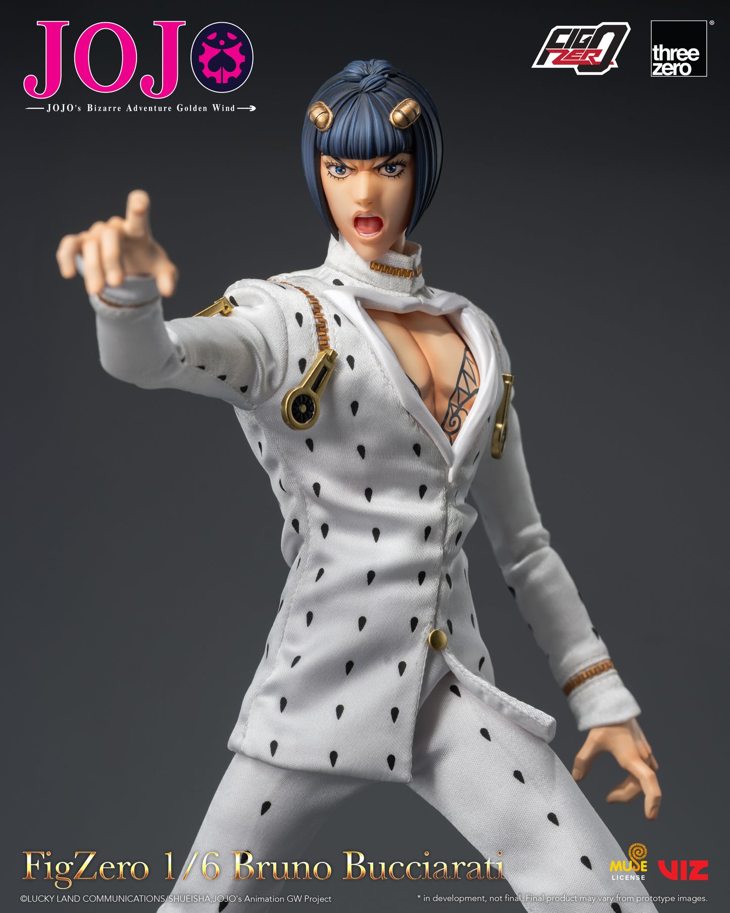 Threezero: JOJO's Bizarre Adventure: Golden Wind FigZero 1/6 Bruno Bucciarati
