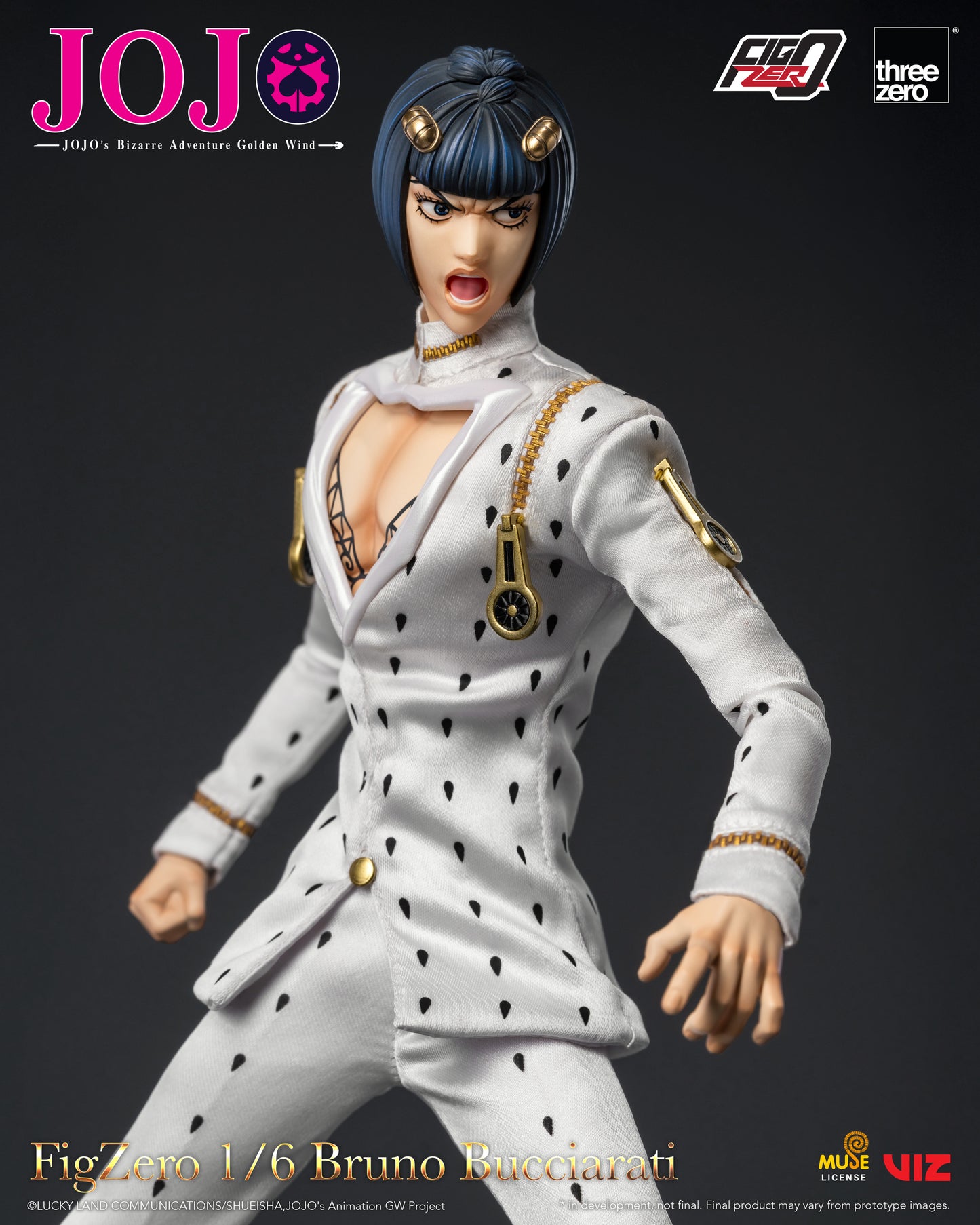 Threezero: JOJO's Bizarre Adventure: Golden Wind FigZero 1/6 Bruno Bucciarati